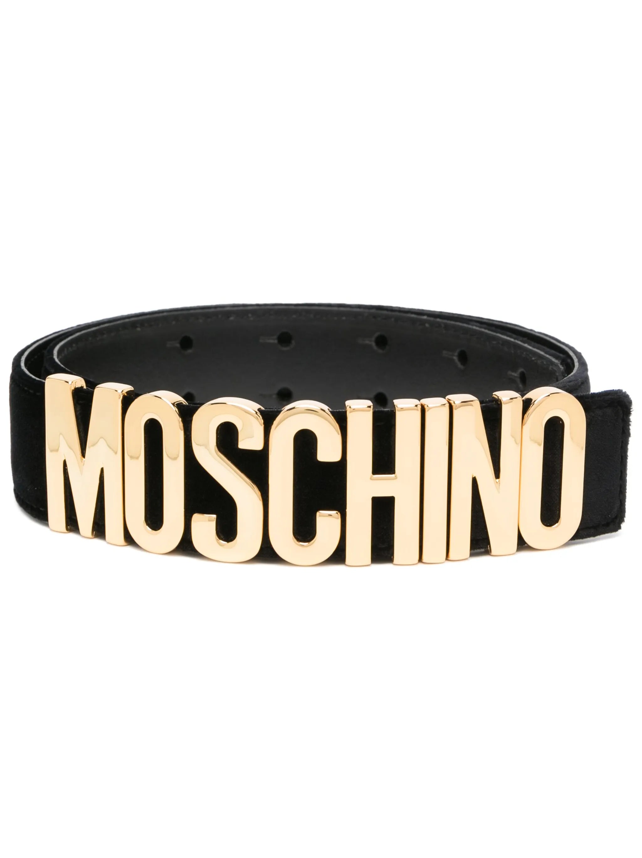 logo-lettering leather belt