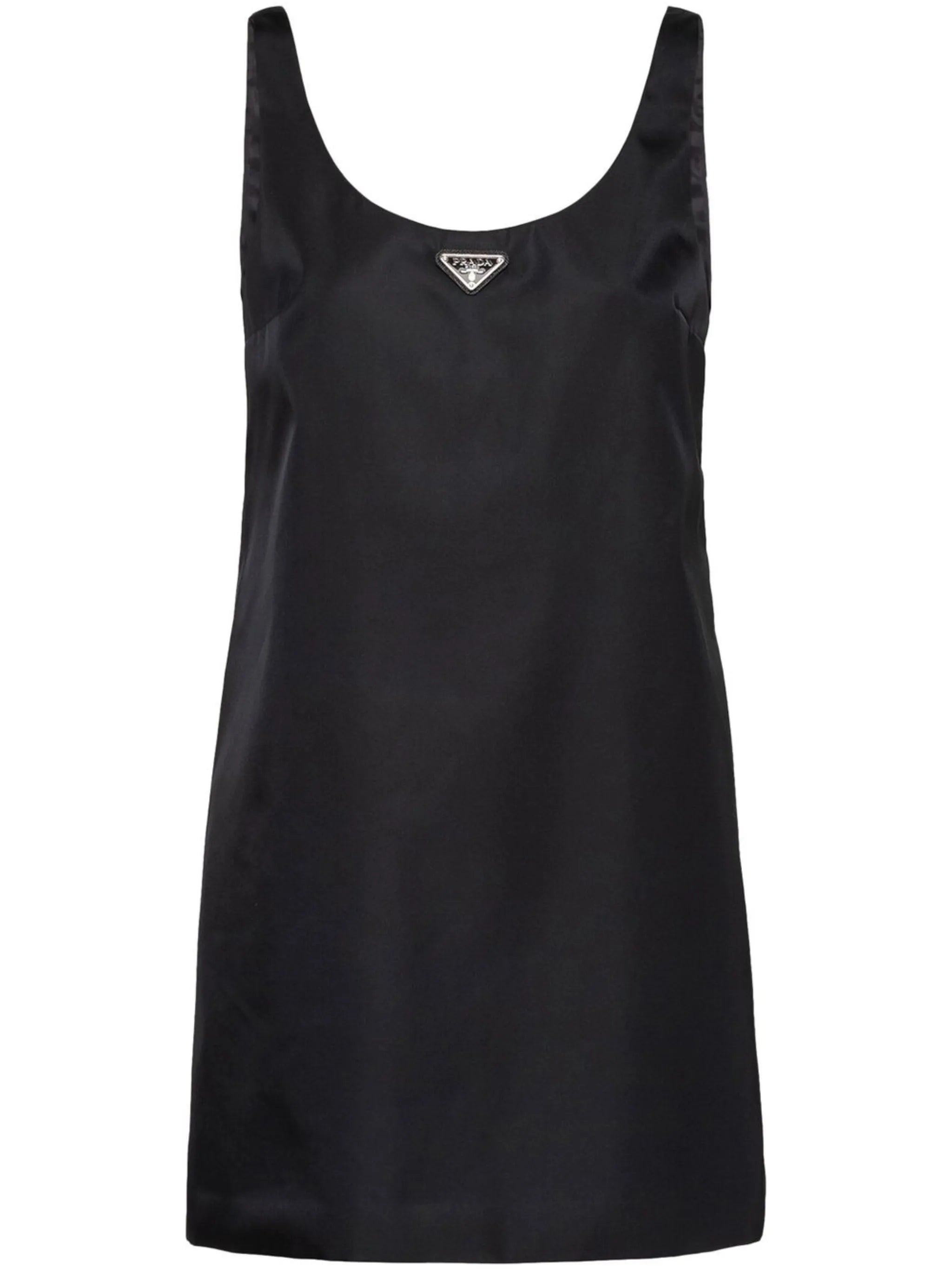 Re-Nylon logo-plaque minidress