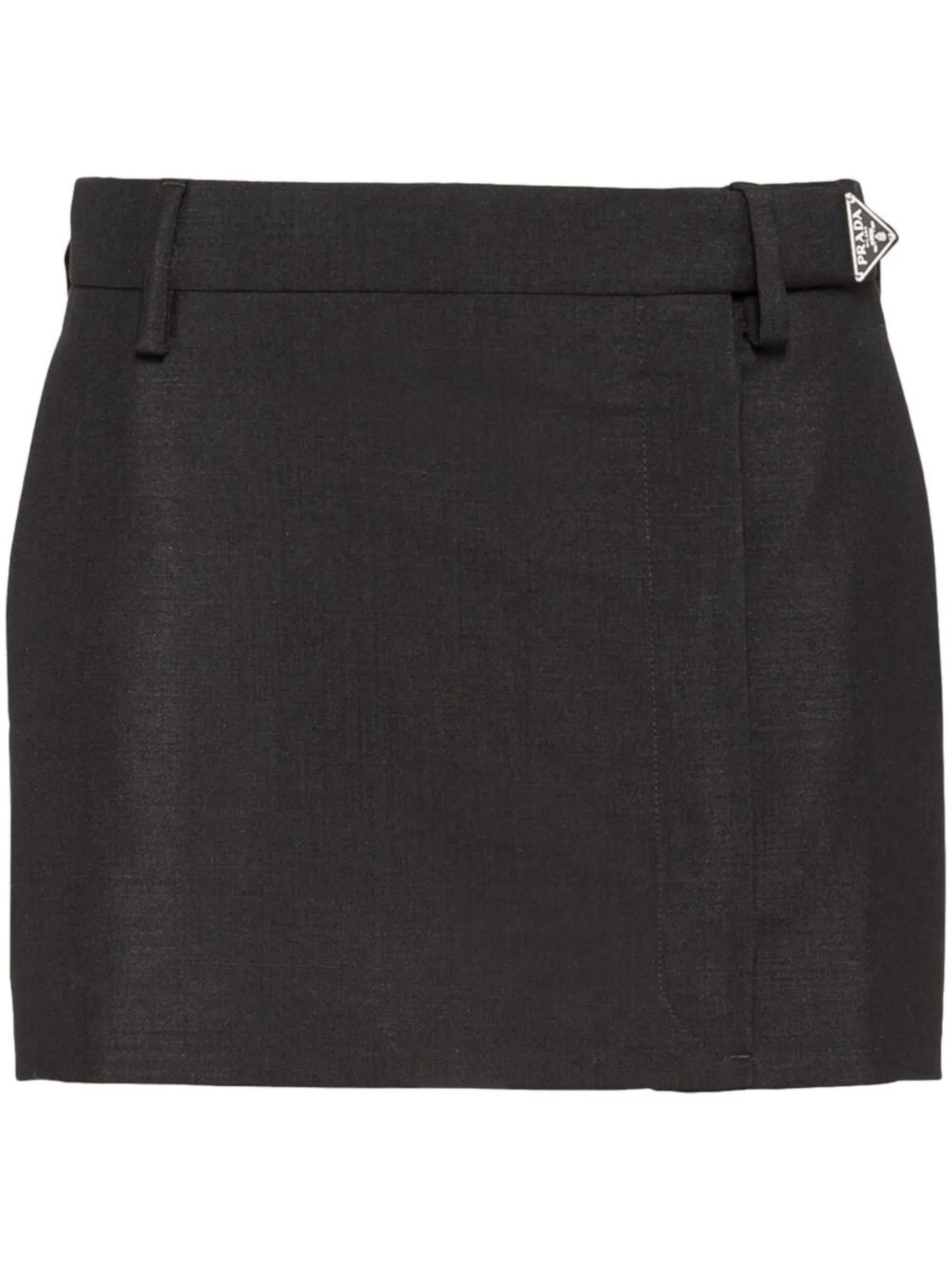 kid-mohair miniskirt