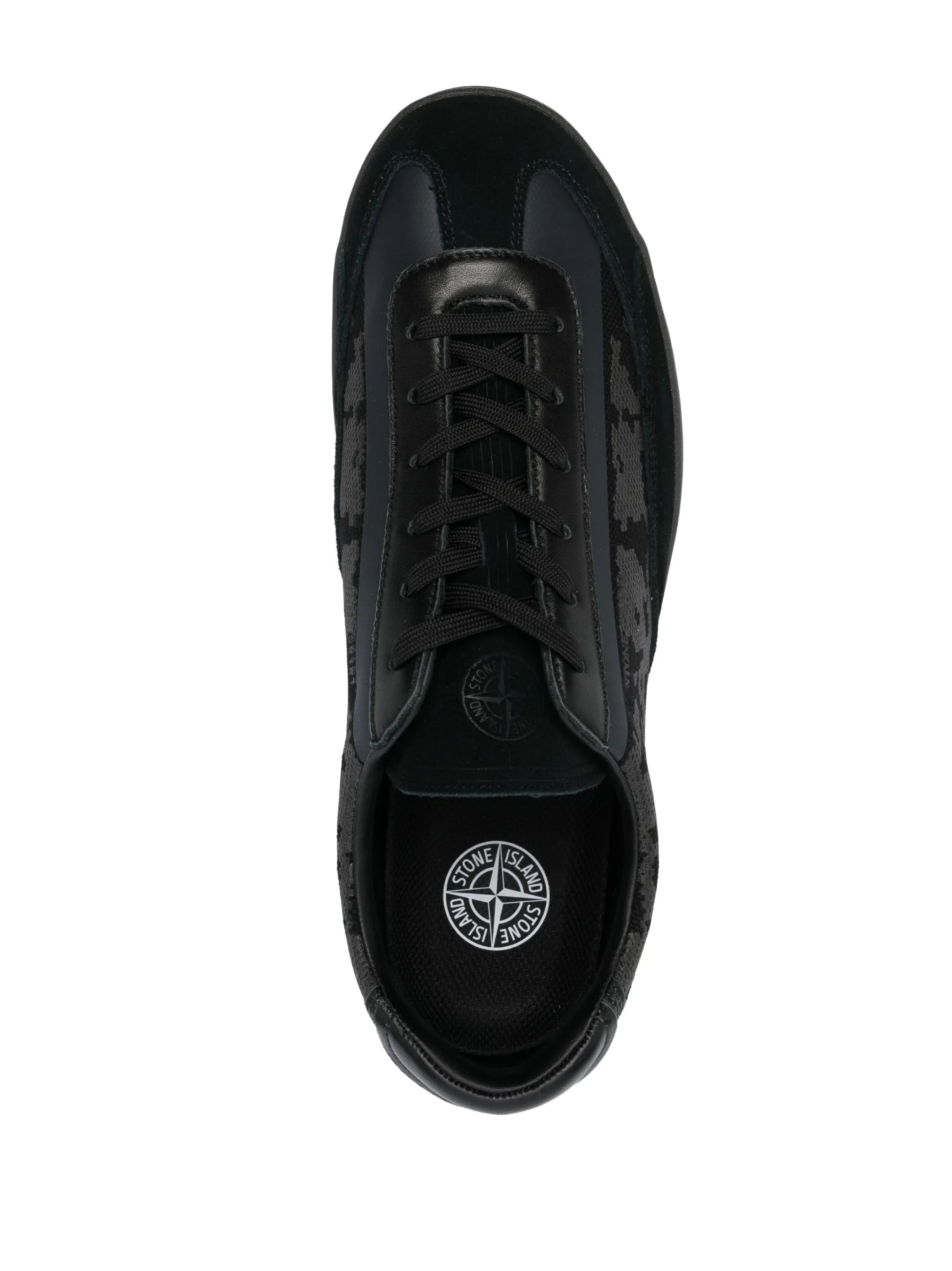 Compass-motif low-top sneakers
