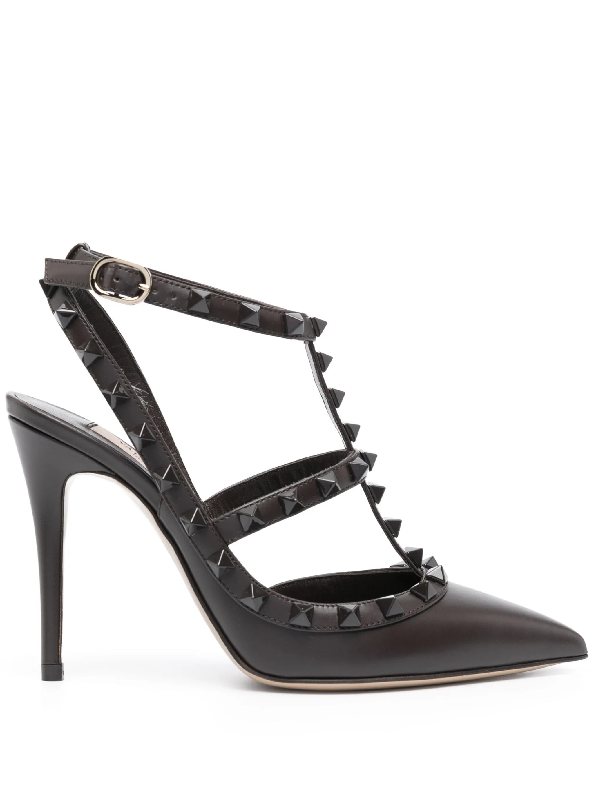 Rockstud pointed-toe pumps