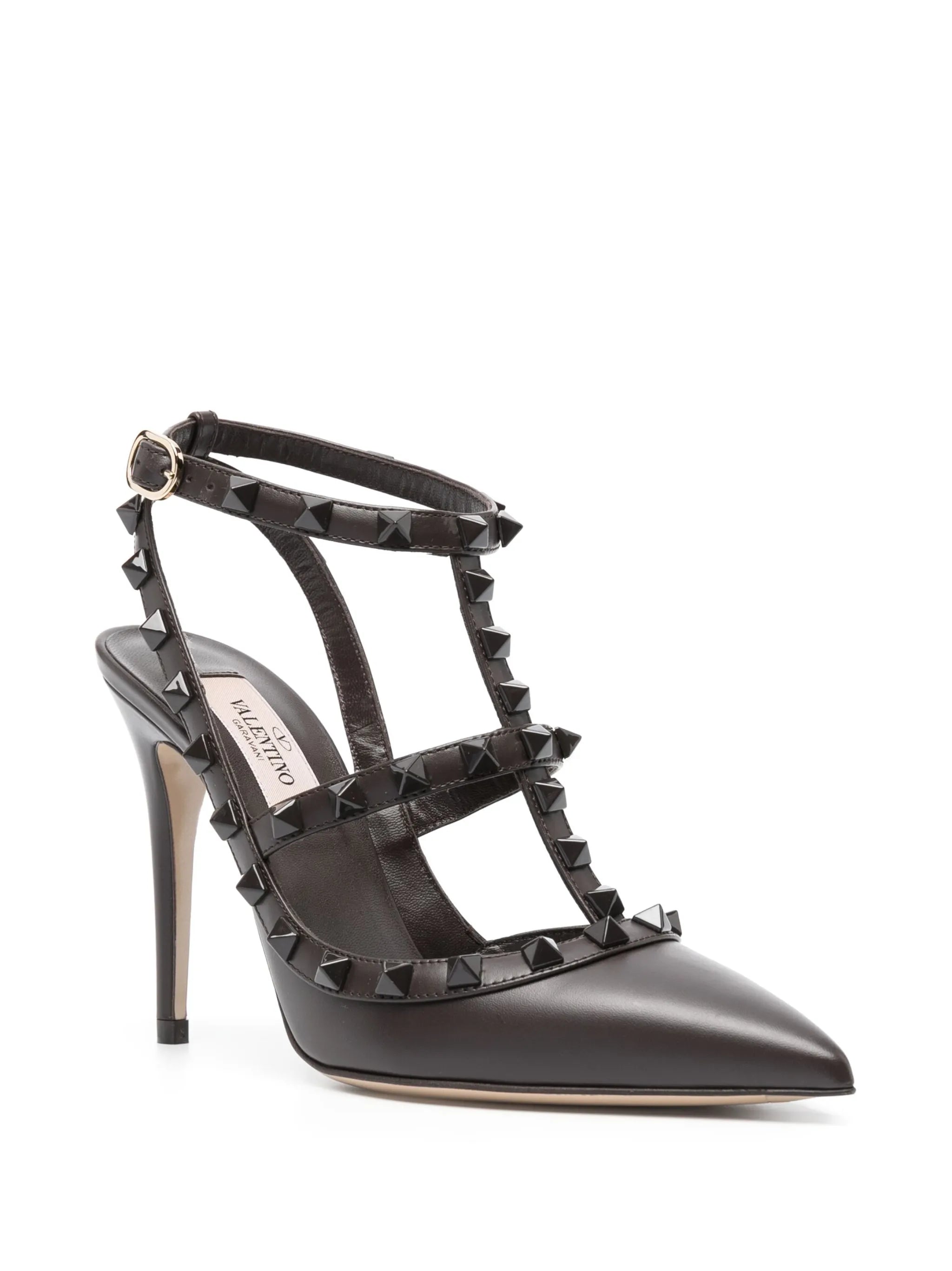 Rockstud pointed-toe pumps
