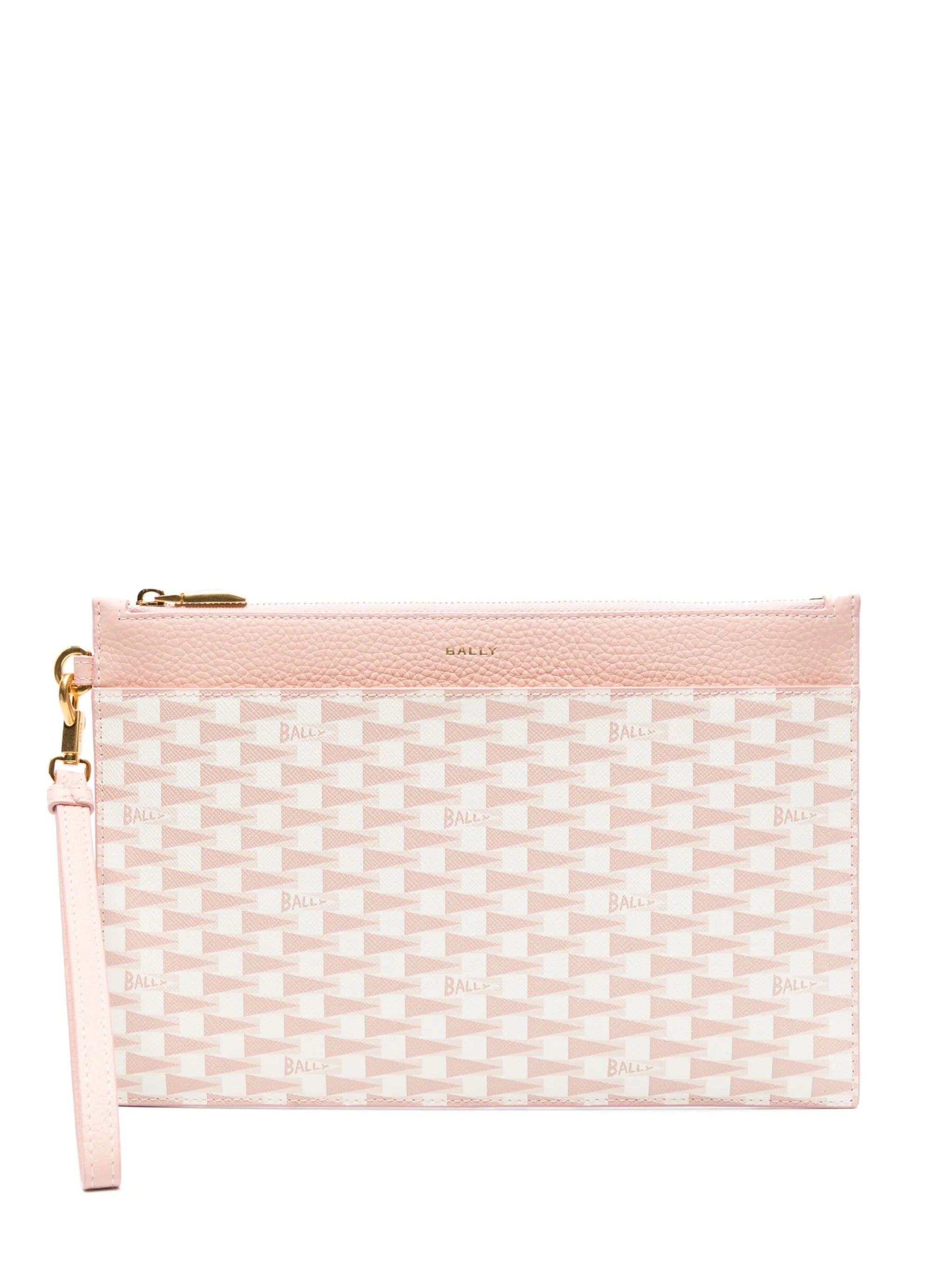 Pennant-print clutch bag