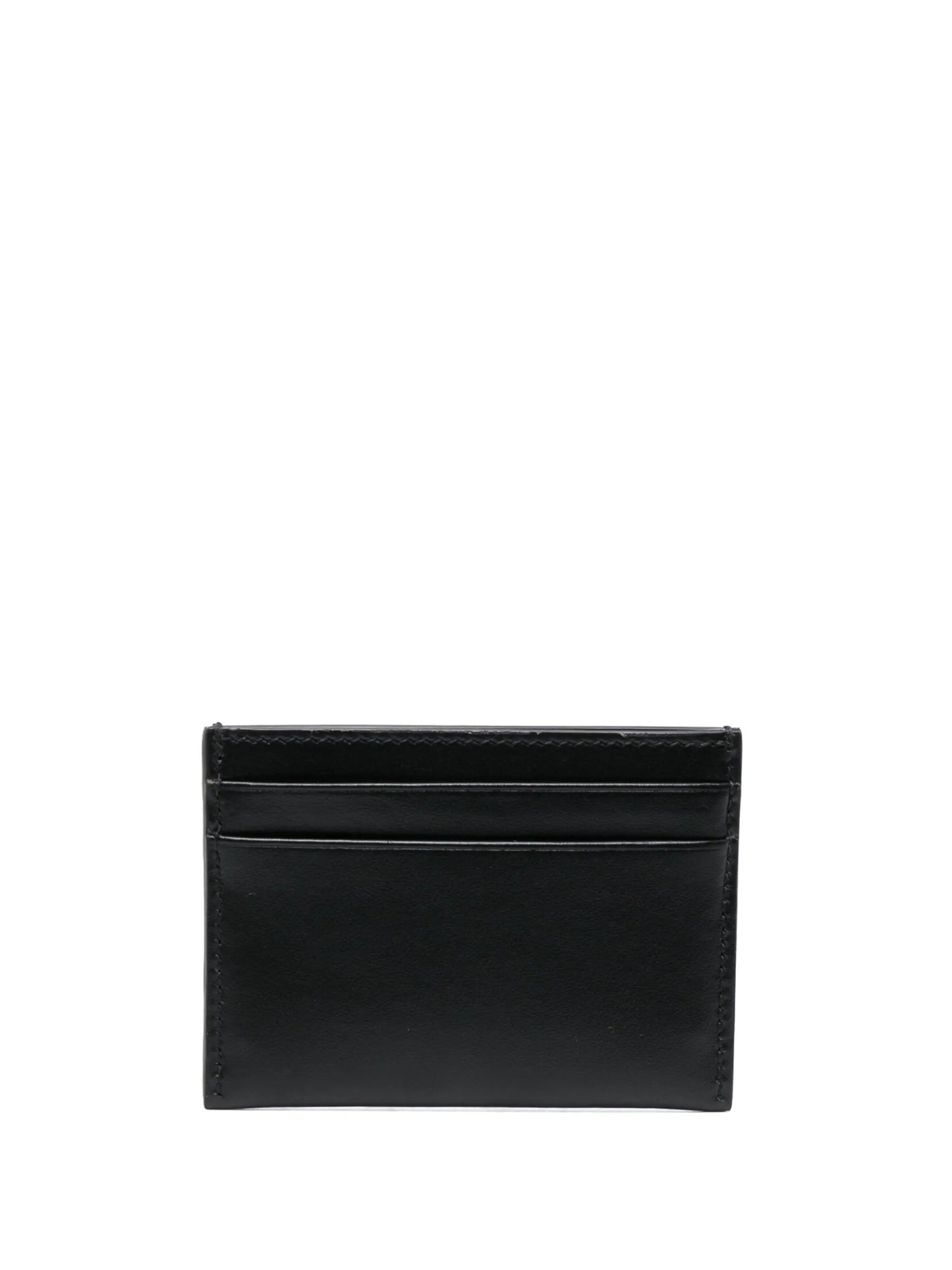 Emblem leather card holder