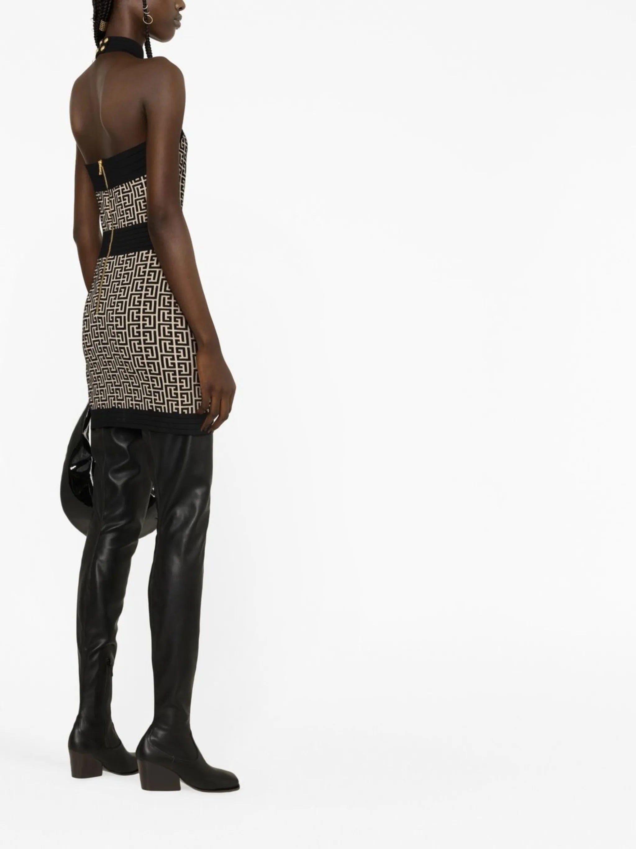 monogram jacquard minidress