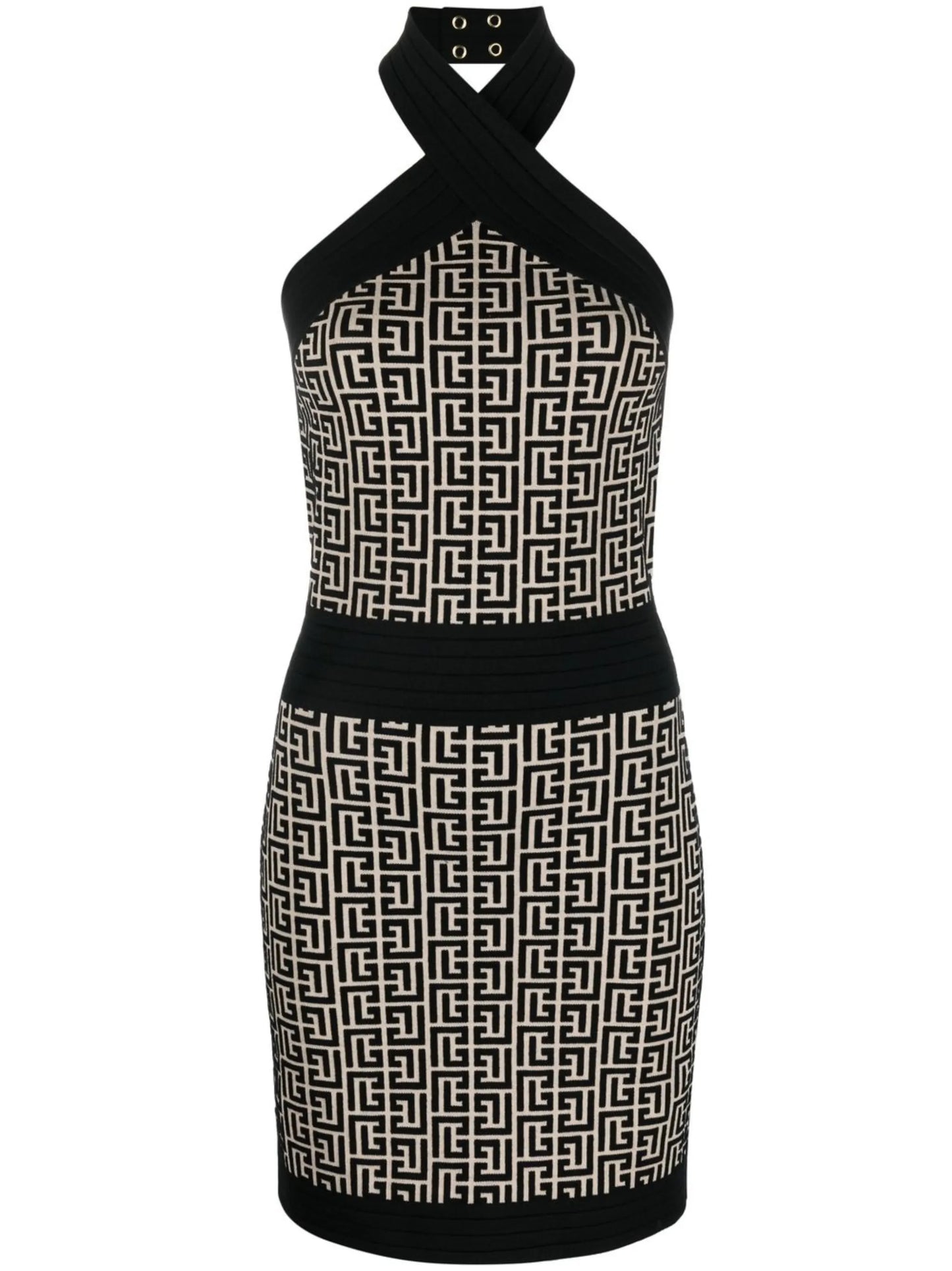 monogram jacquard minidress