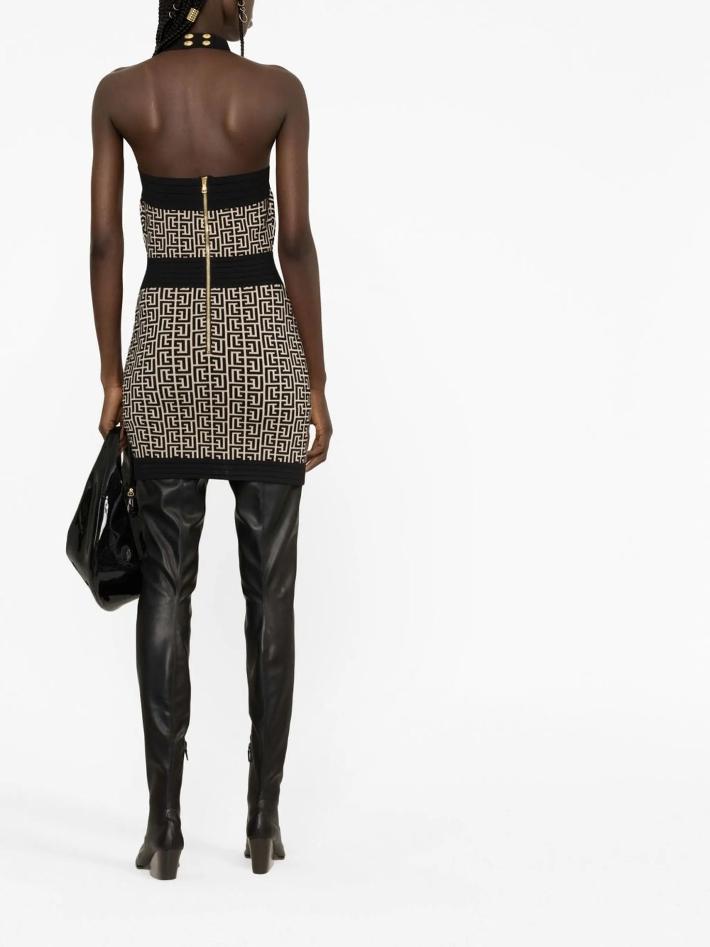 monogram jacquard minidress