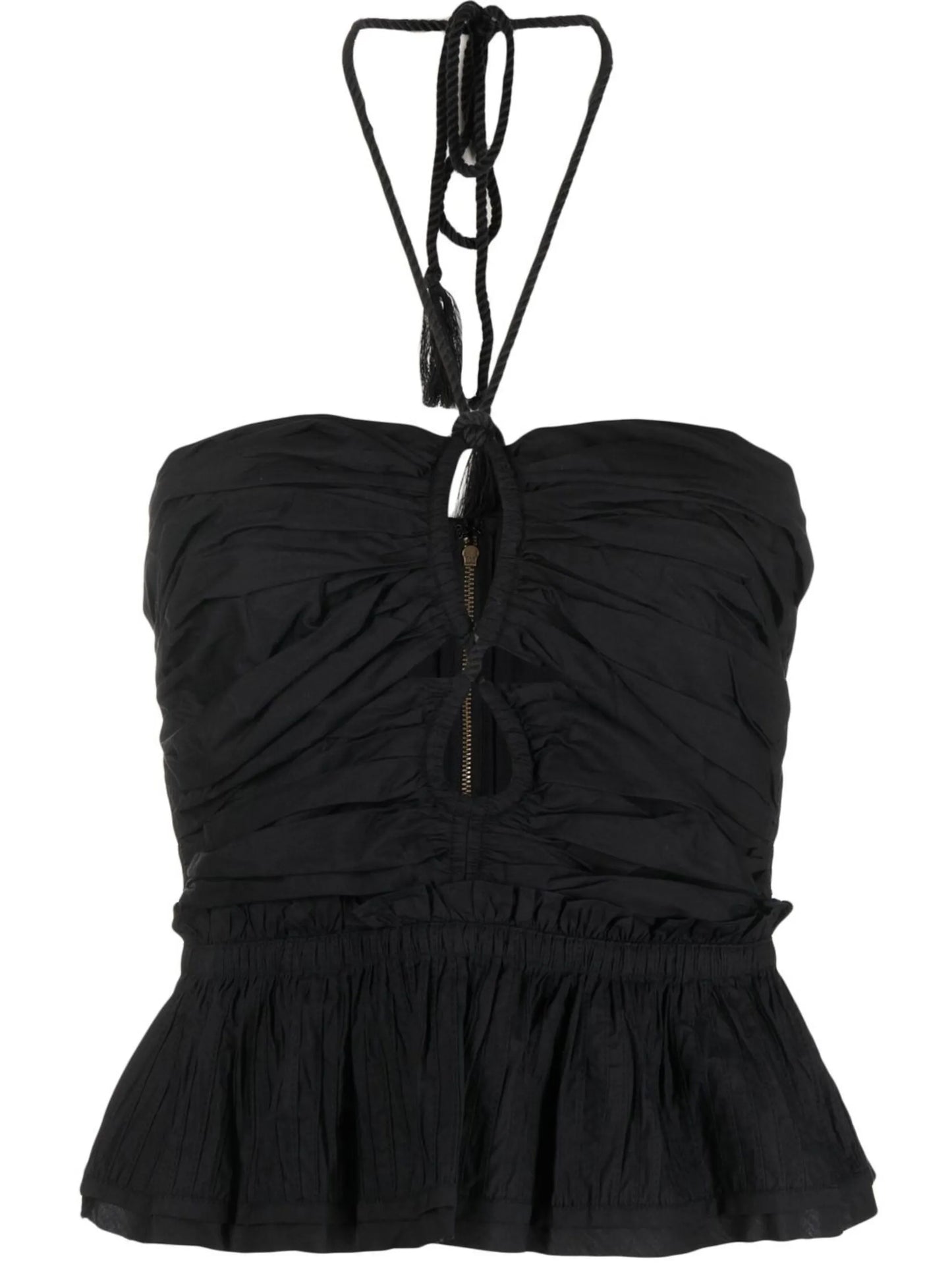 Adaleigh ruched halteneck top