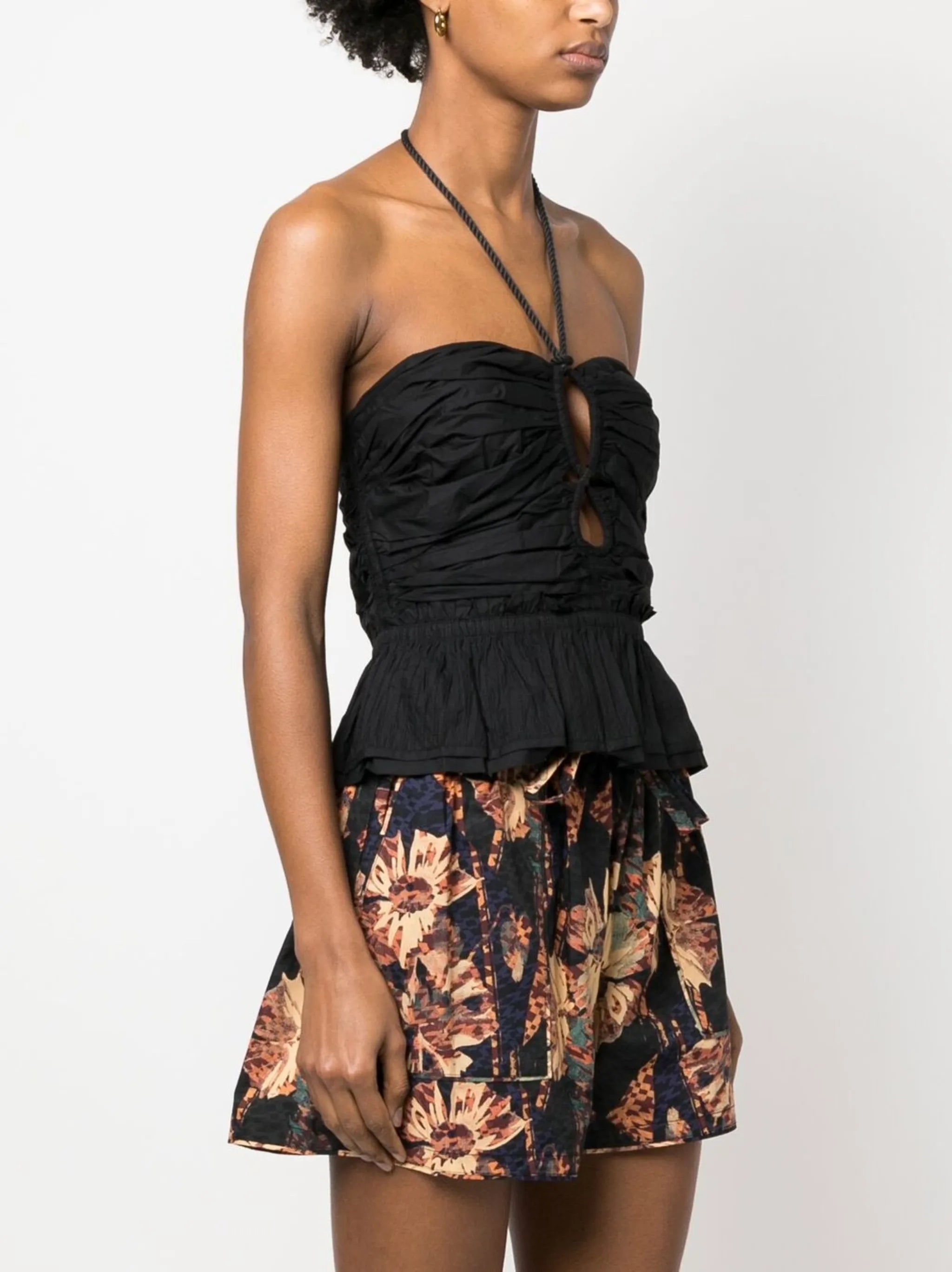 Adaleigh ruched halteneck top