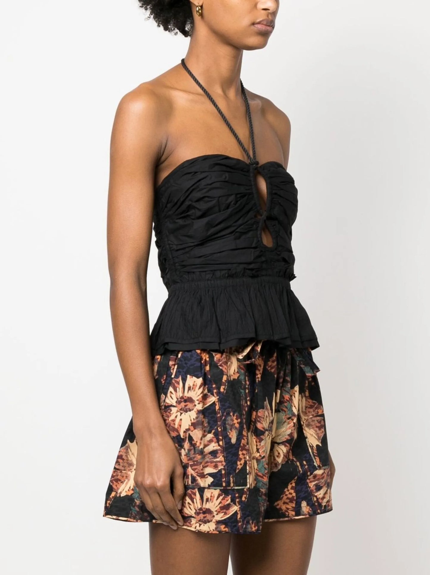 Adaleigh ruched halteneck top