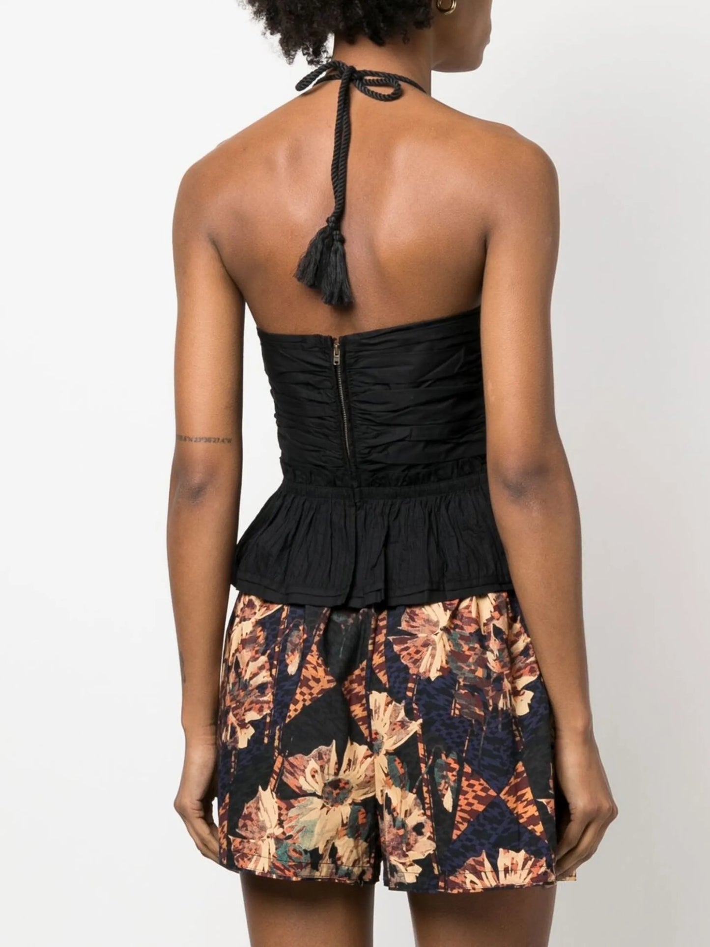 Adaleigh ruched halteneck top