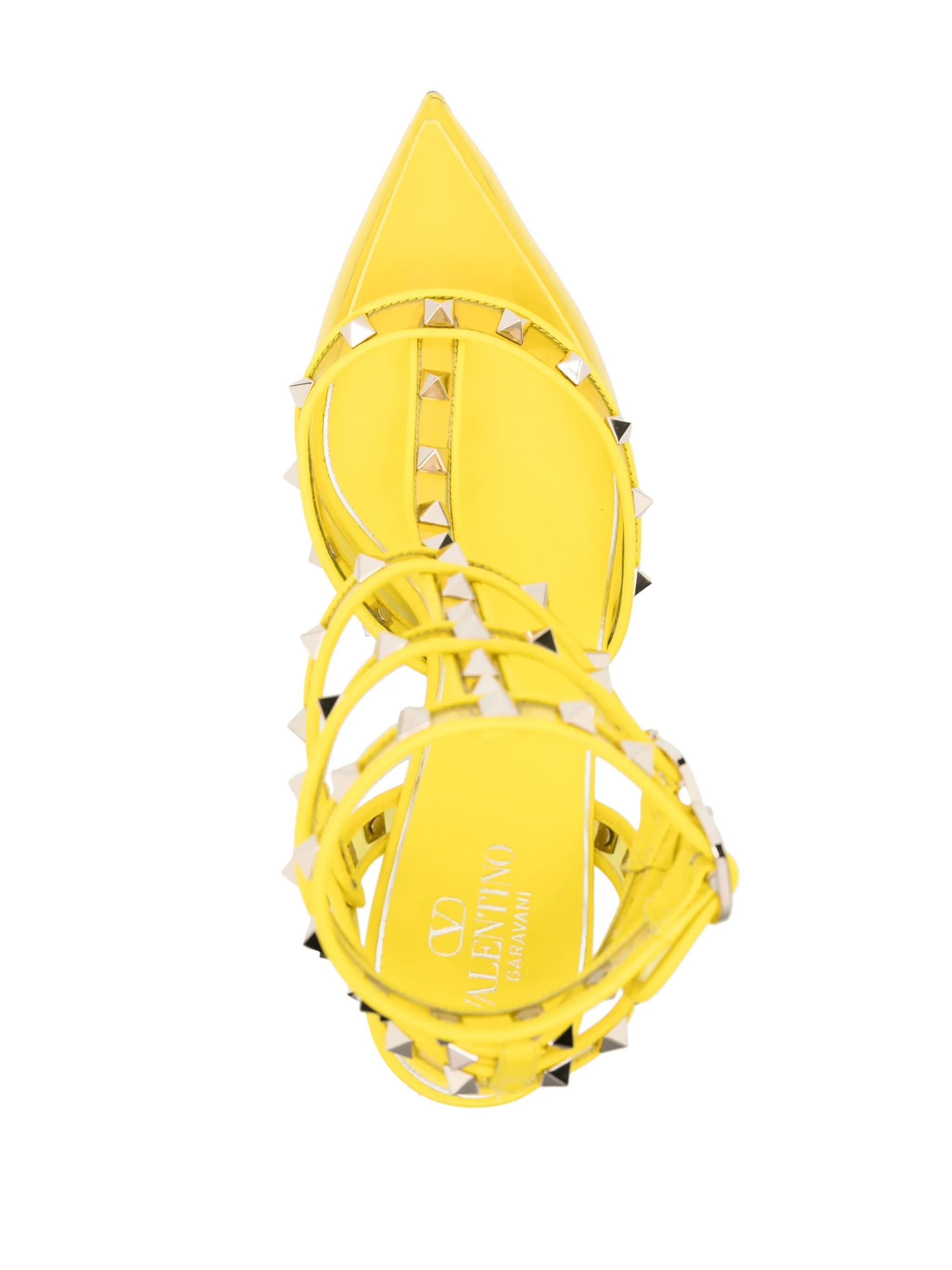 Rockstud 75mm transparent-toe pumps