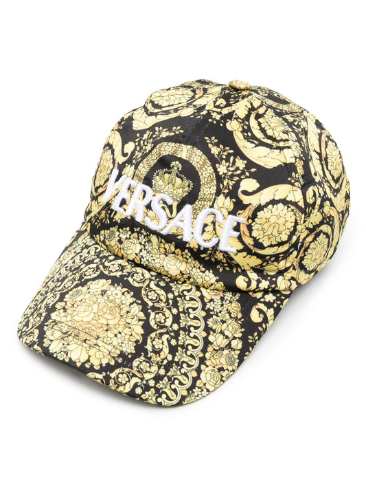 Baroque logo-embroidered cap