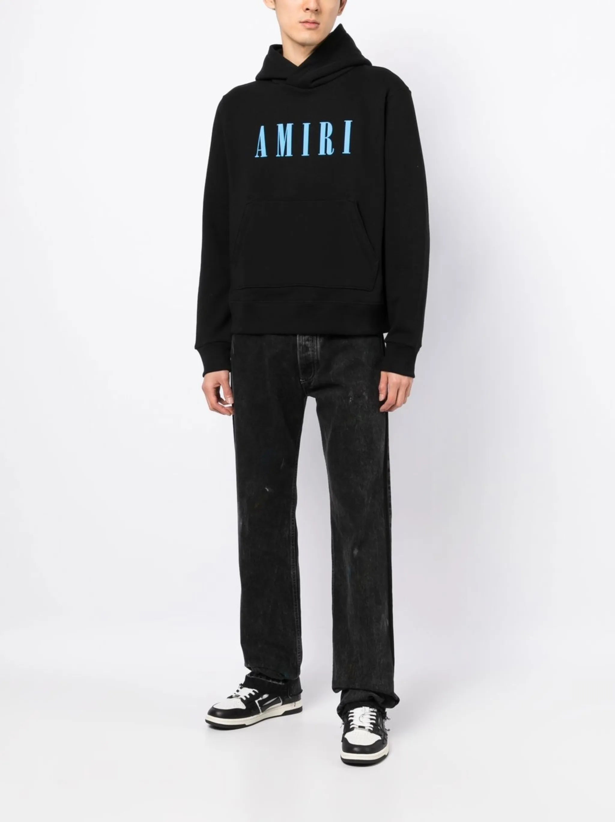 logo-print cotton hoodie