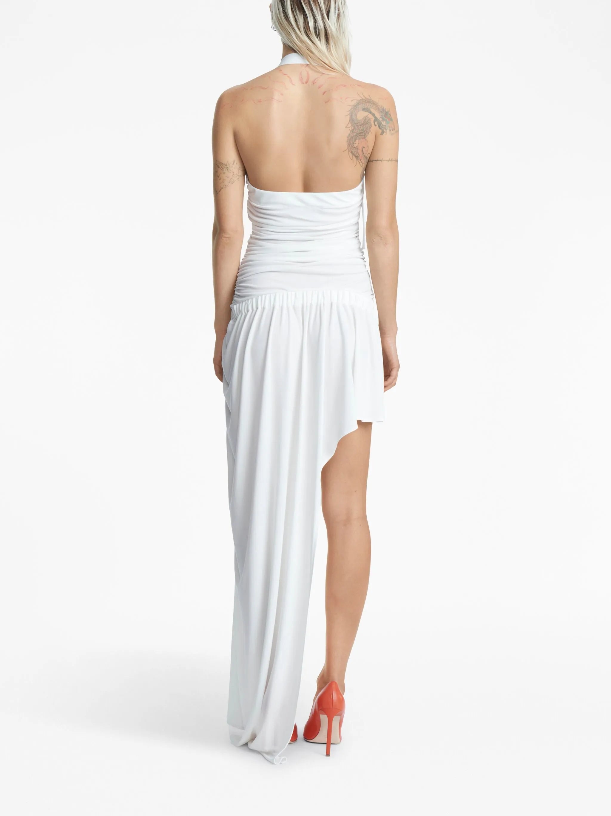 safety-slider gathered dress