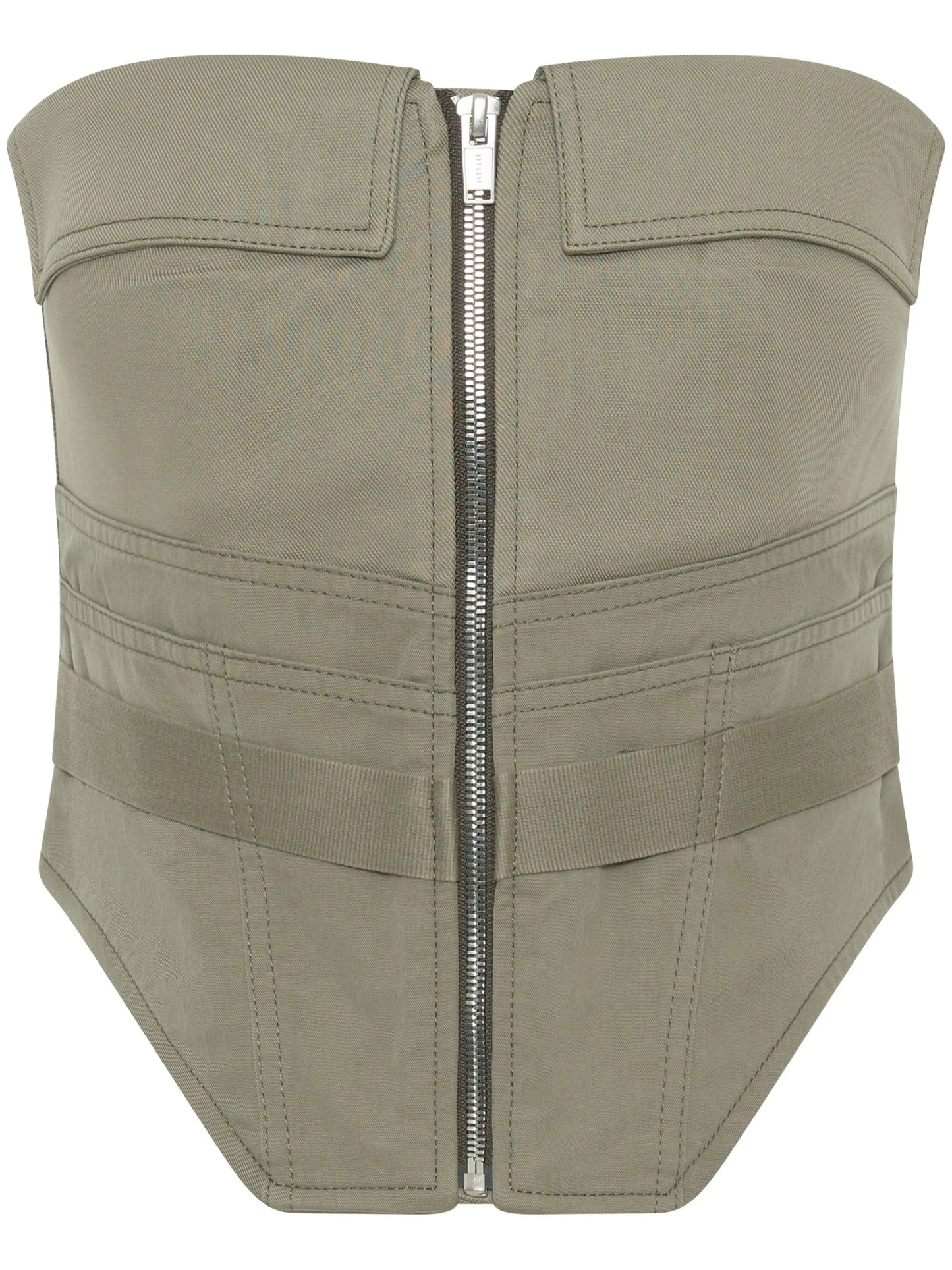 Workwear zip-up corset