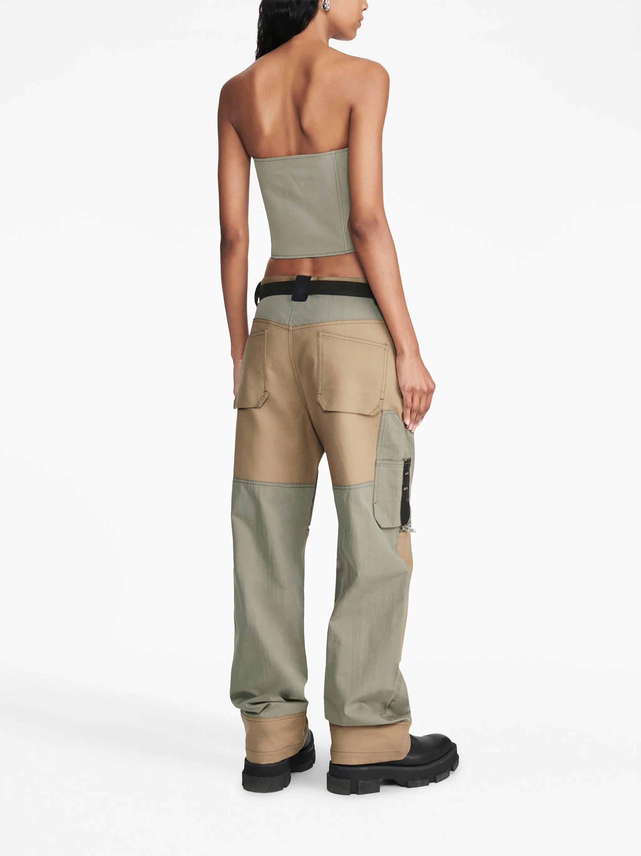 Workwear zip-up corset