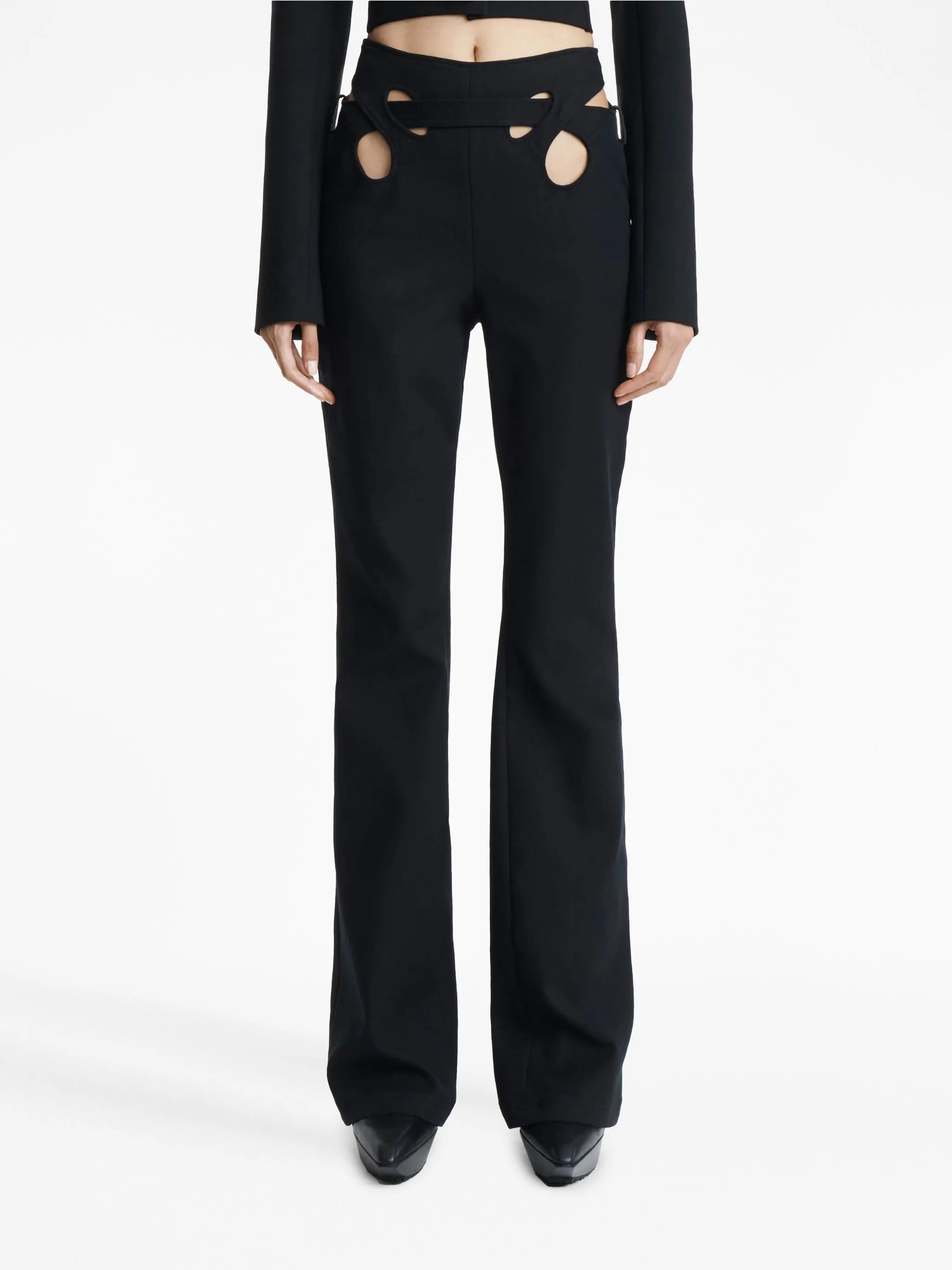 Interloop high-waisted trousers