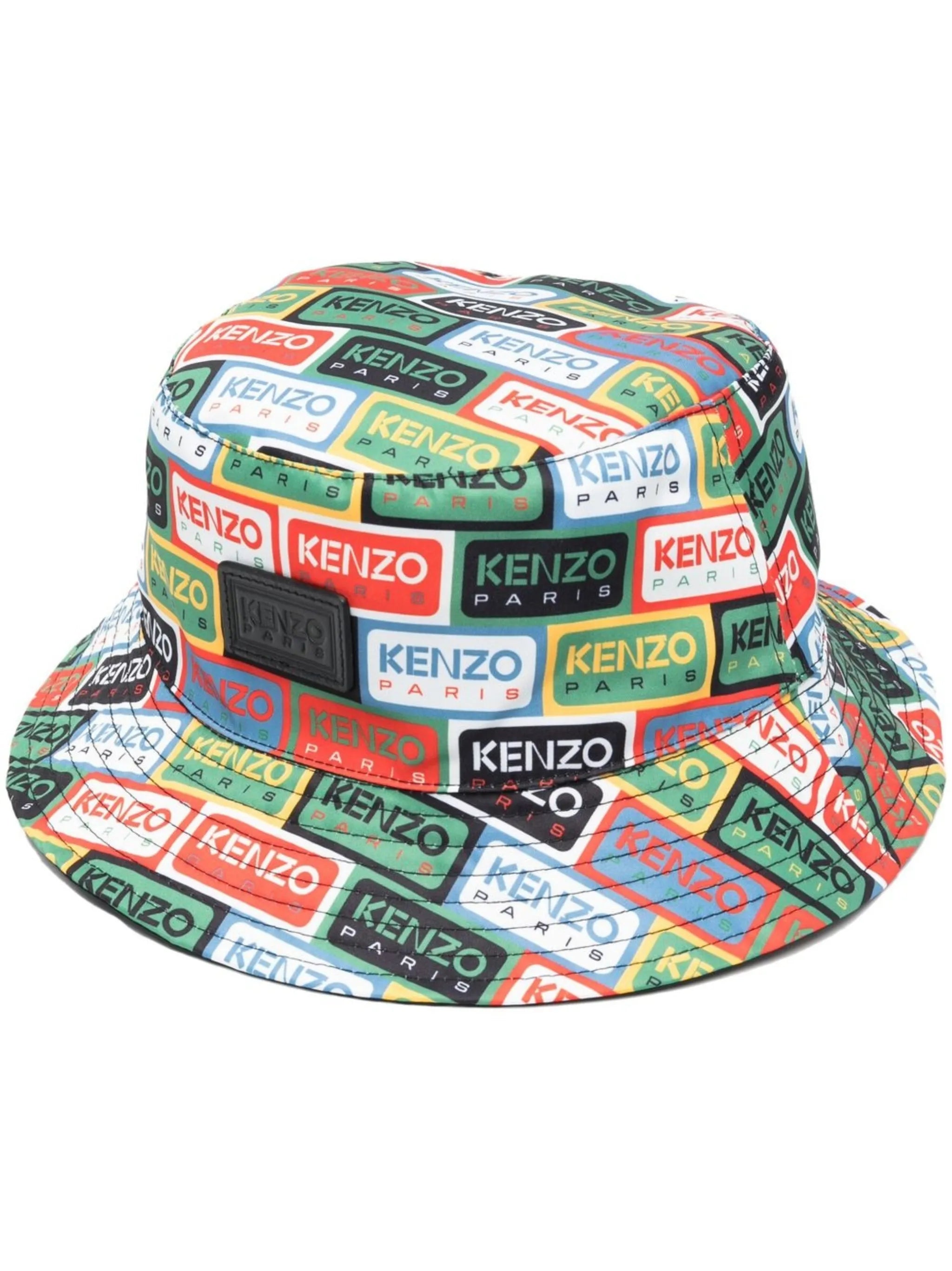 logo-print reversible bucket hat