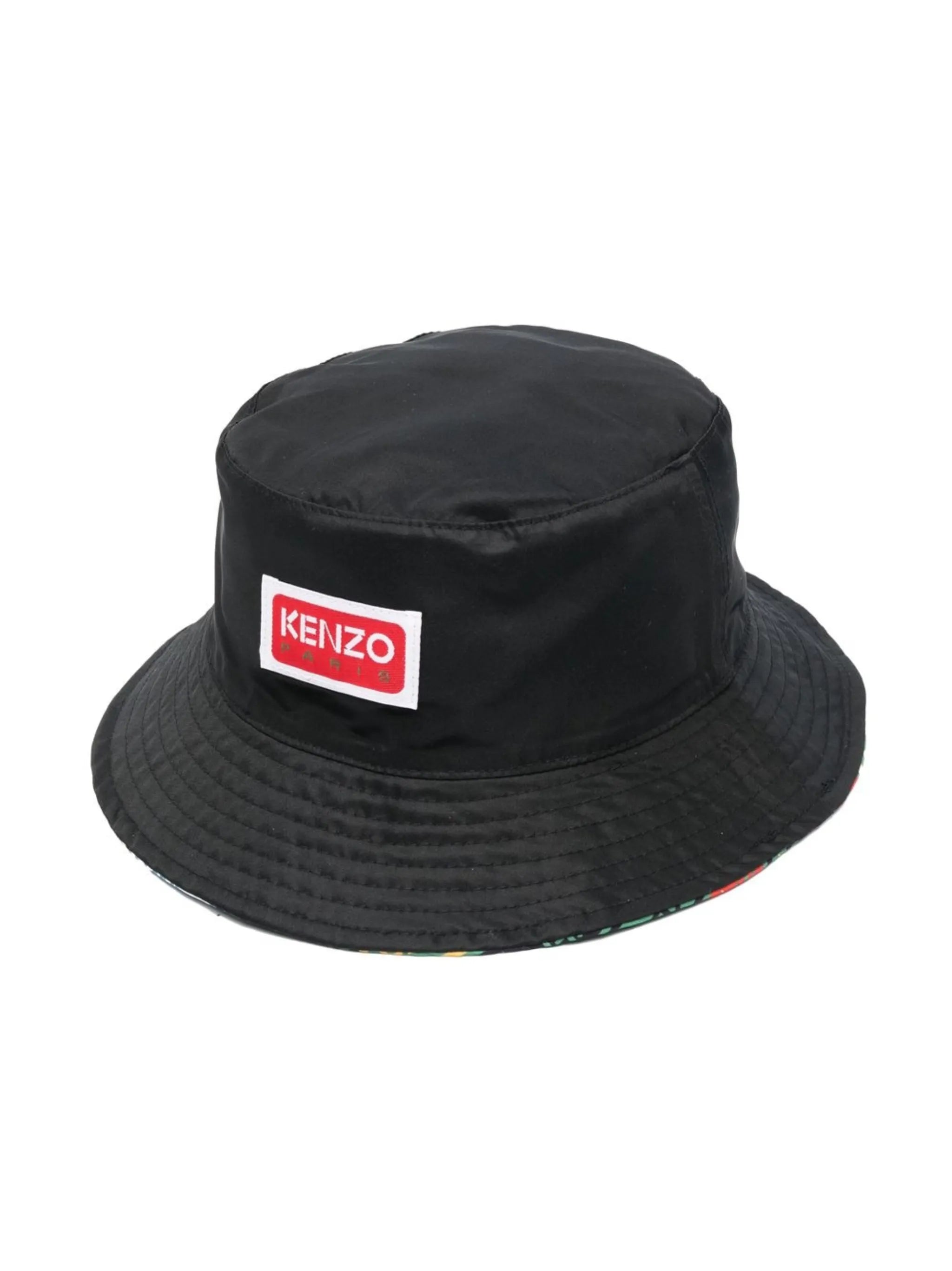 logo-print reversible bucket hat