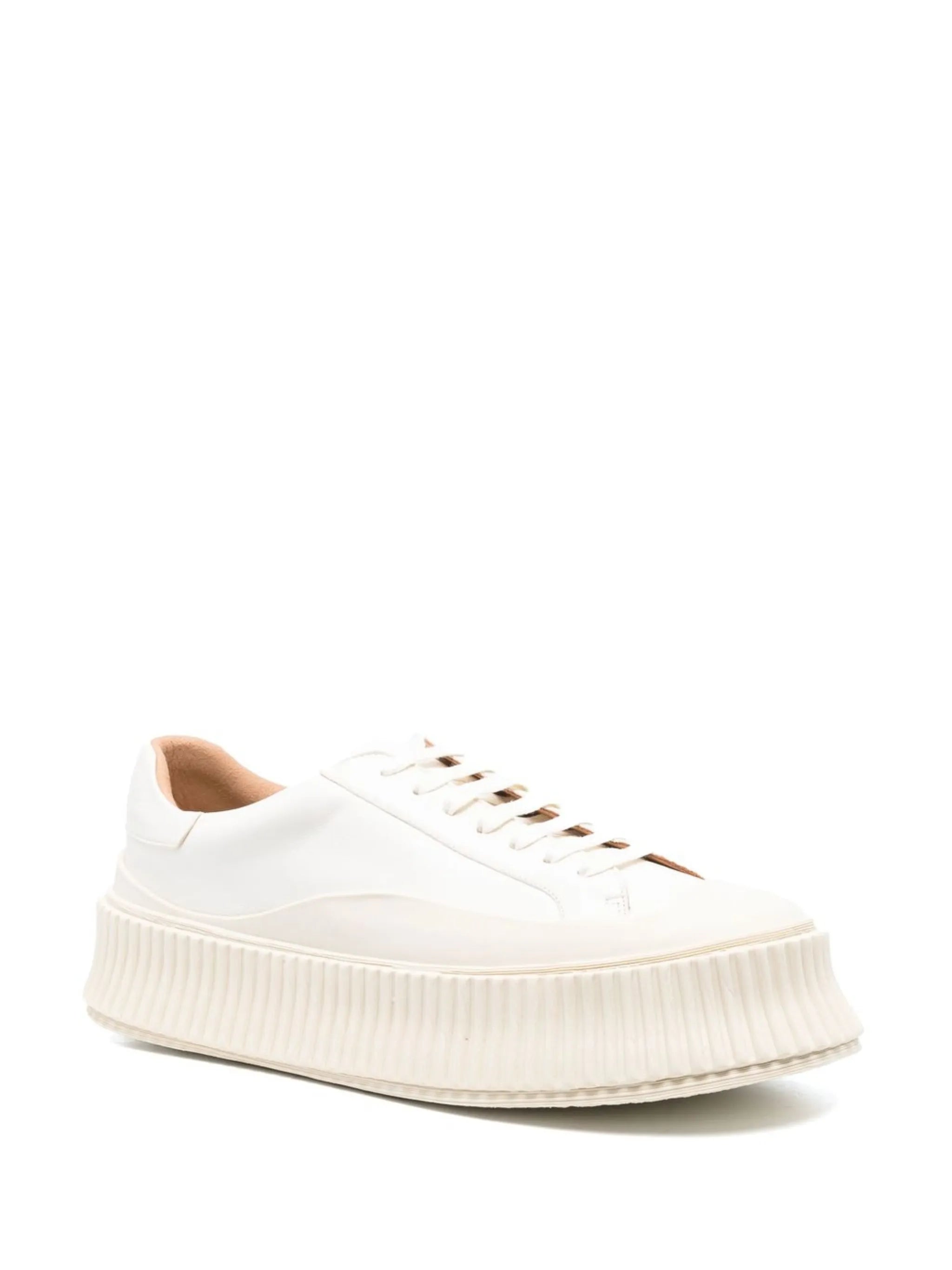 leather flatform sneakers