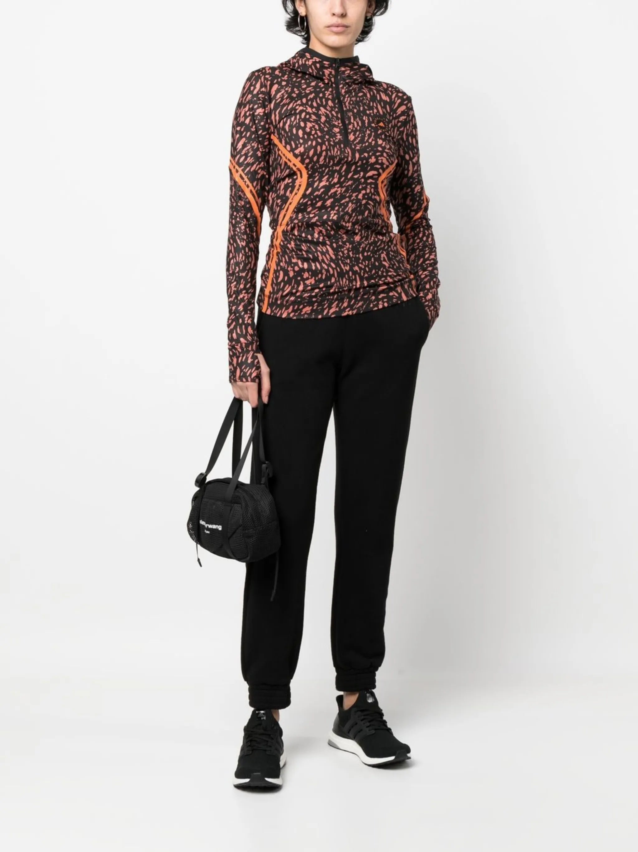 graphic-print recycled polyester hoodie