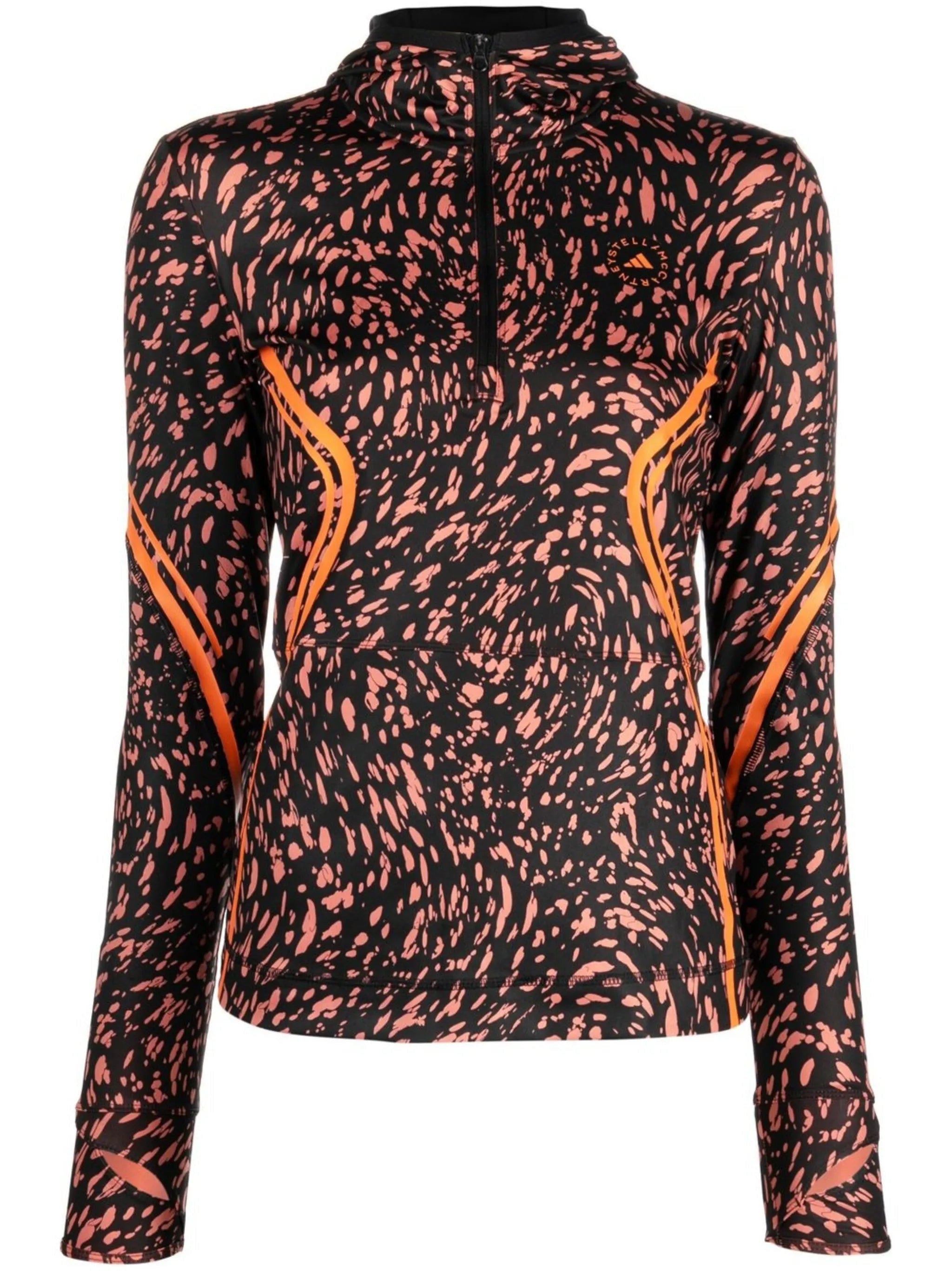graphic-print recycled polyester hoodie