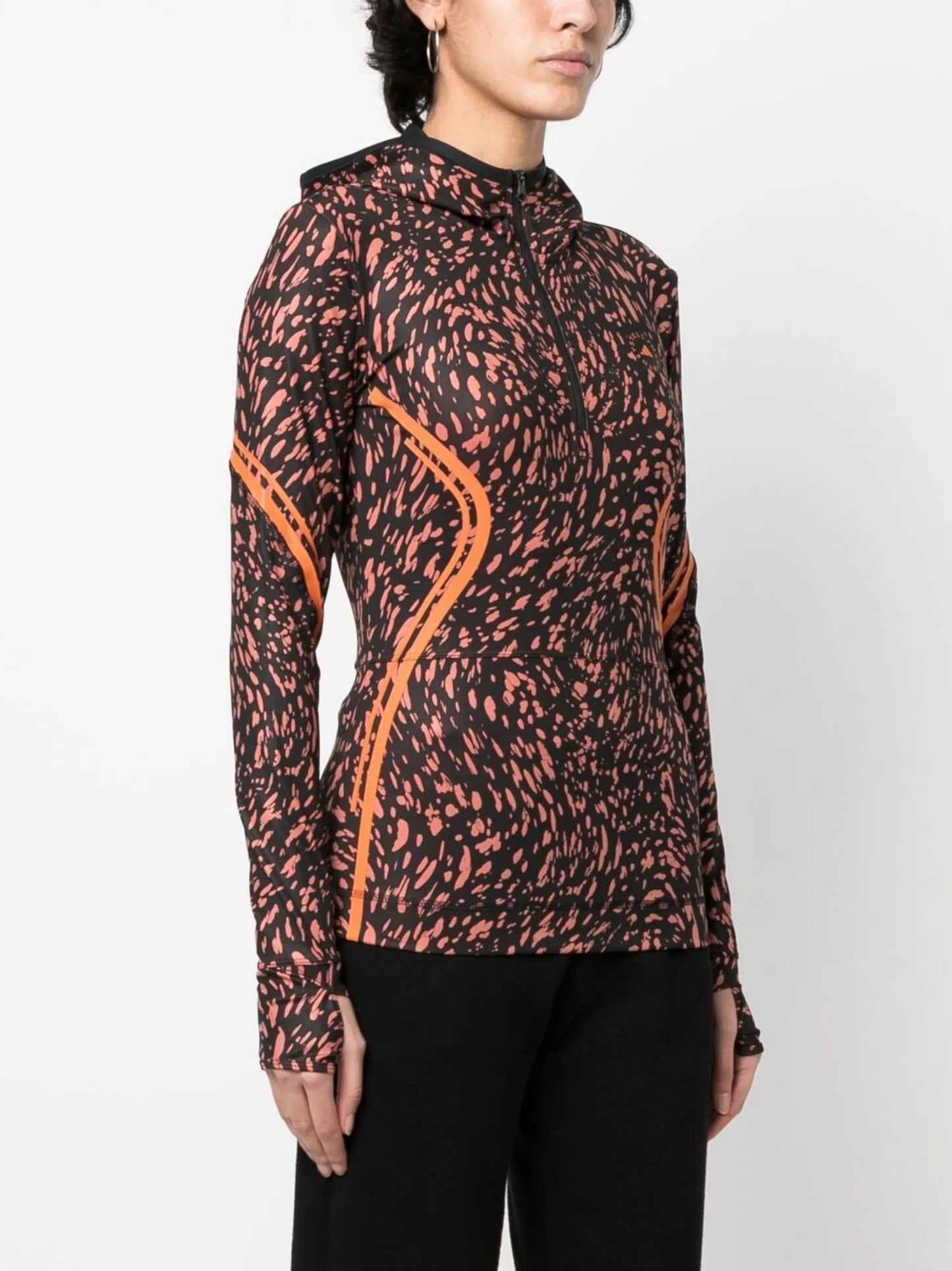 graphic-print recycled polyester hoodie