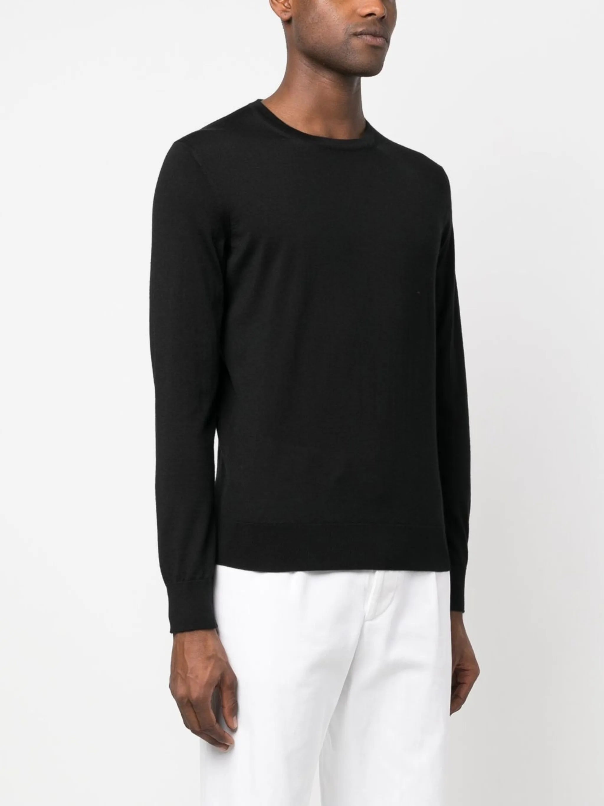 crew-neck cashmere-silk jumper