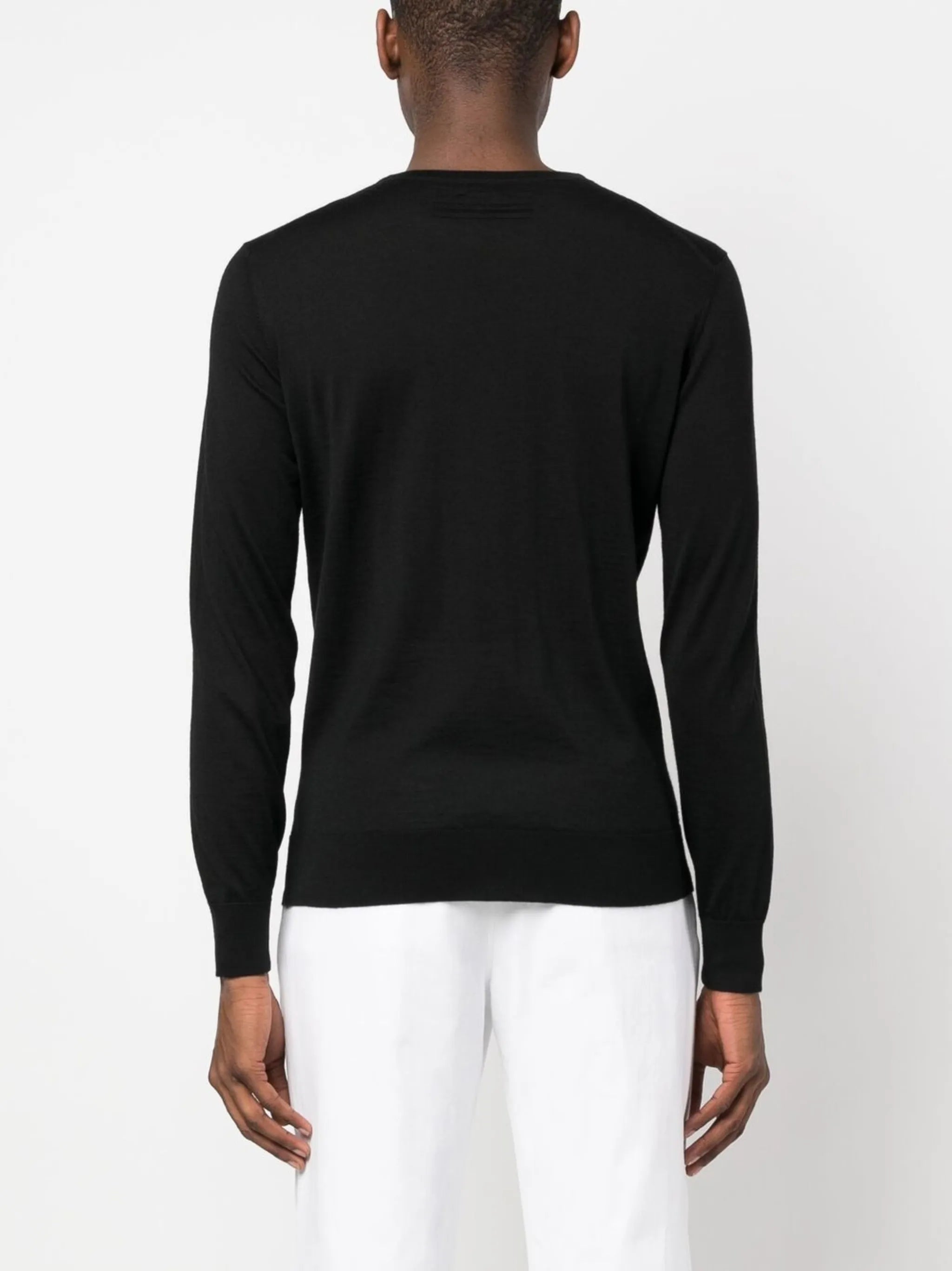 crew-neck cashmere-silk jumper