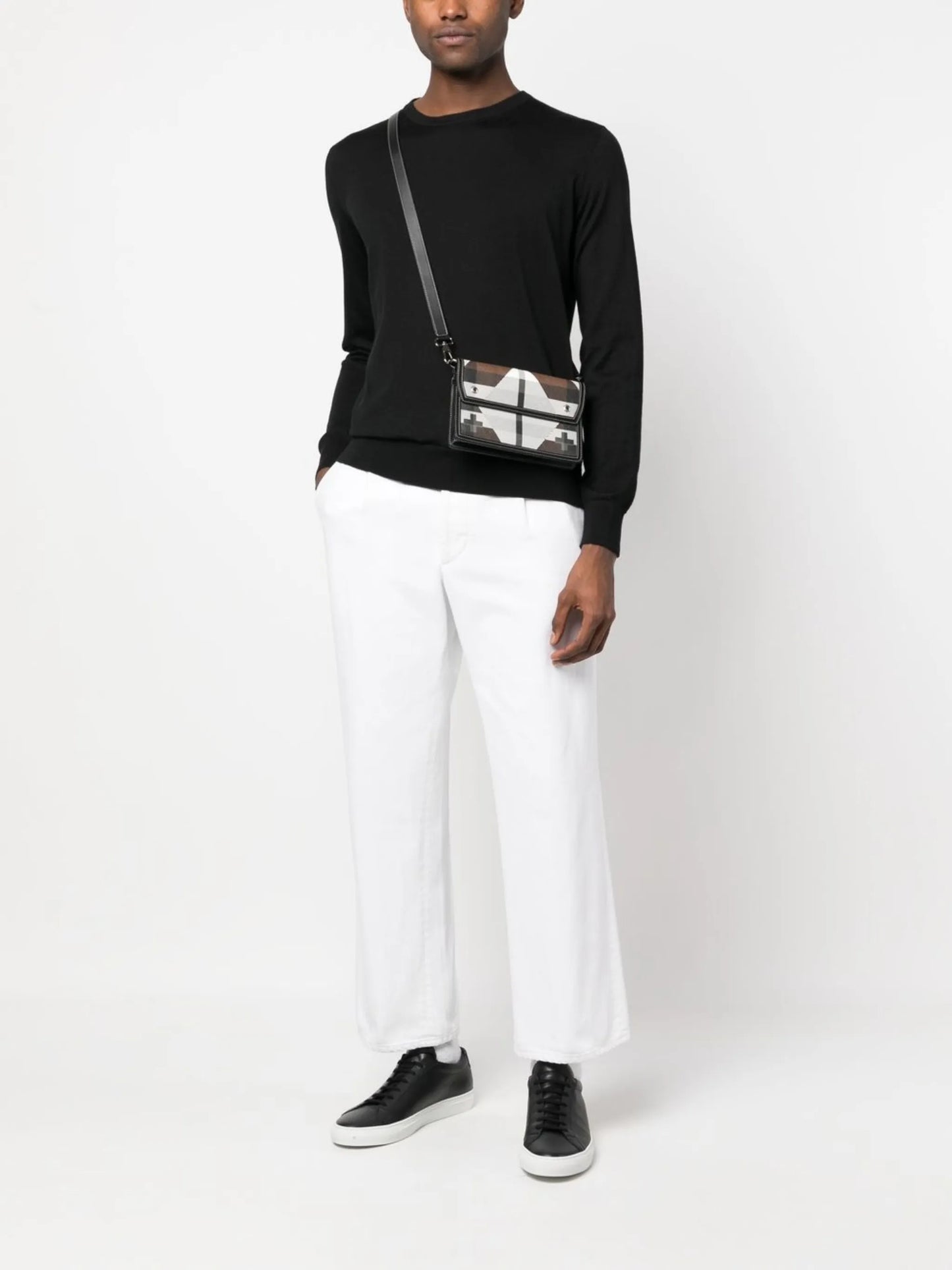 crew-neck cashmere-silk jumper