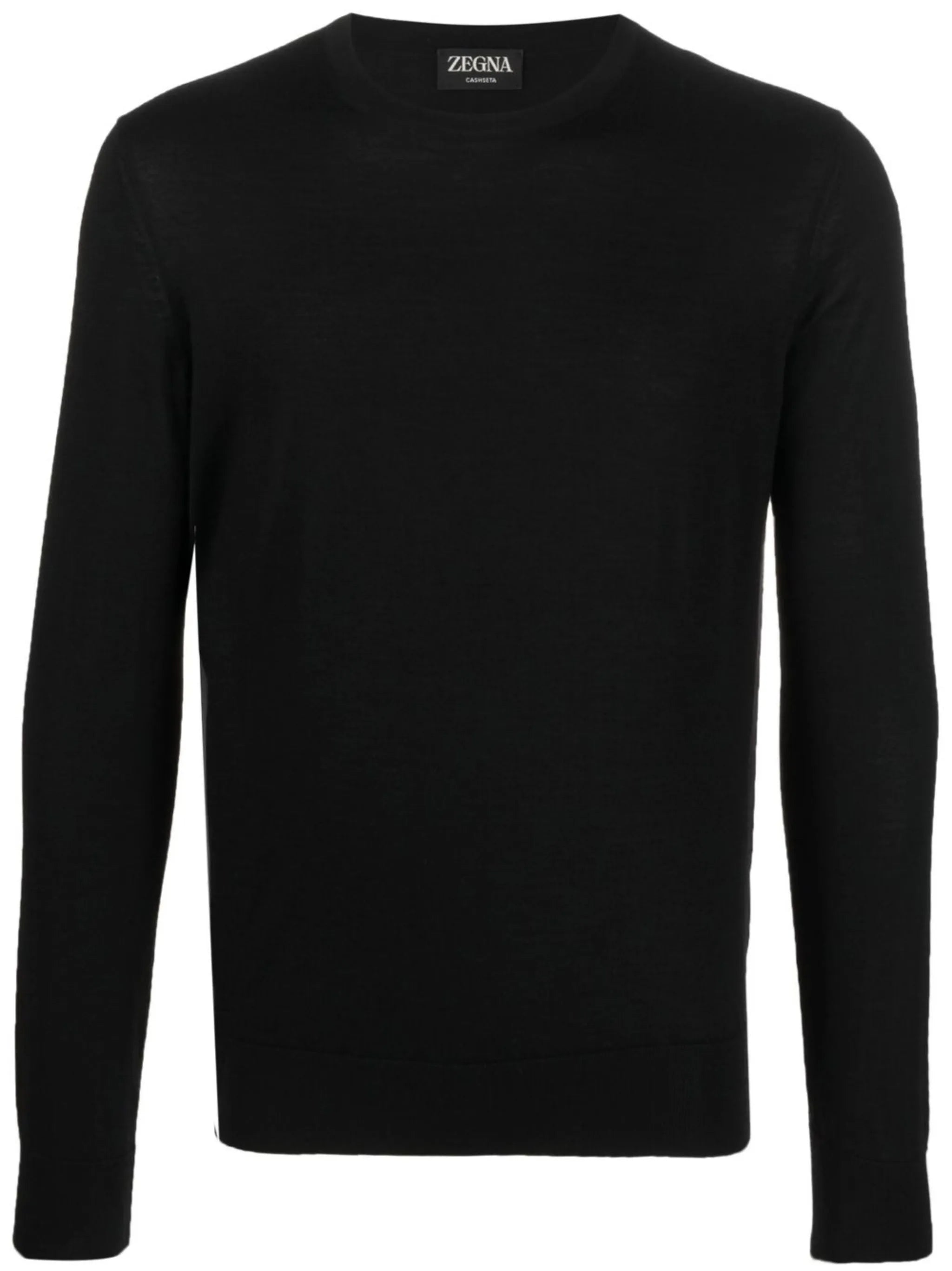 crew-neck cashmere-silk jumper