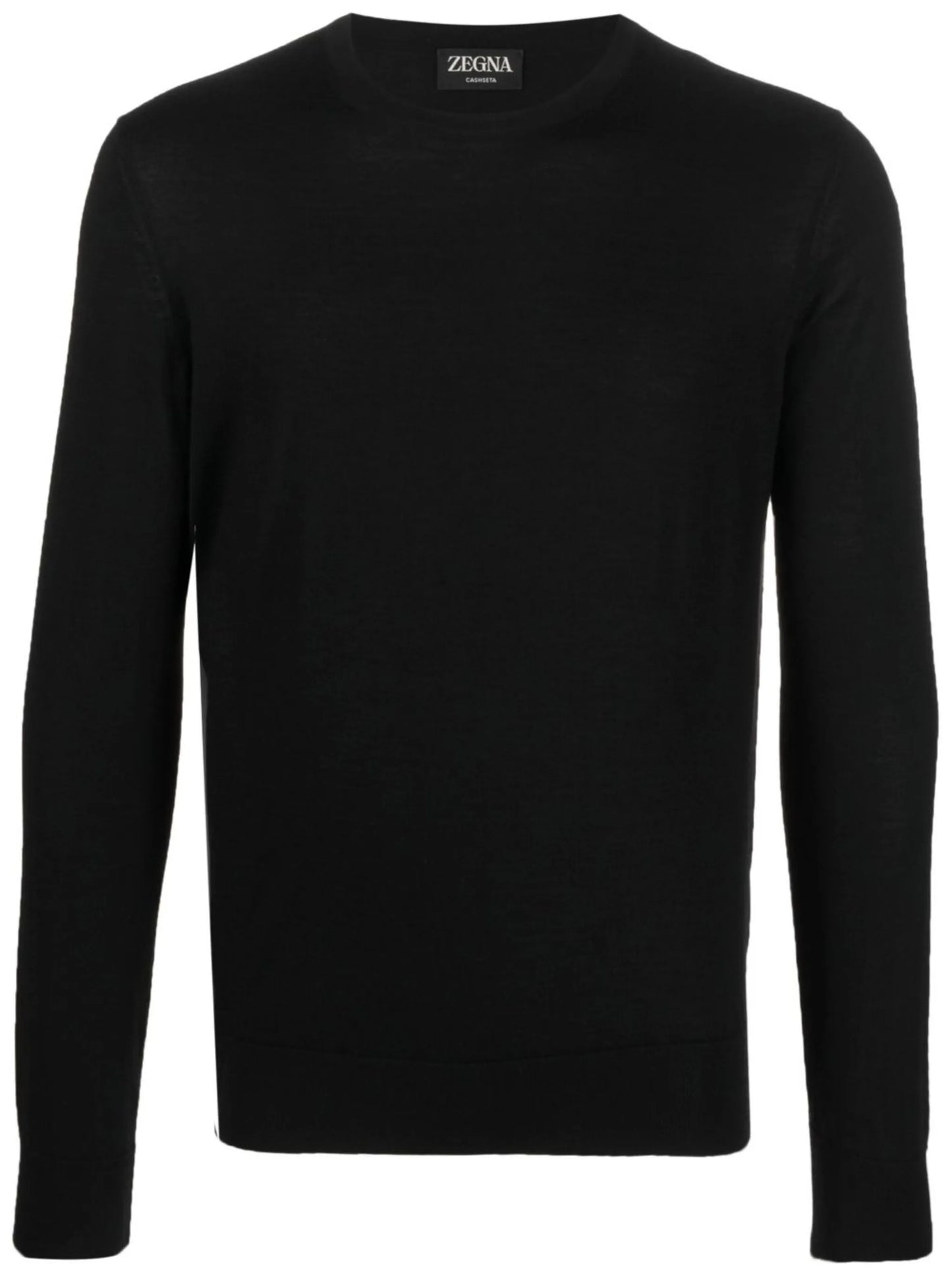 crew-neck cashmere-silk jumper