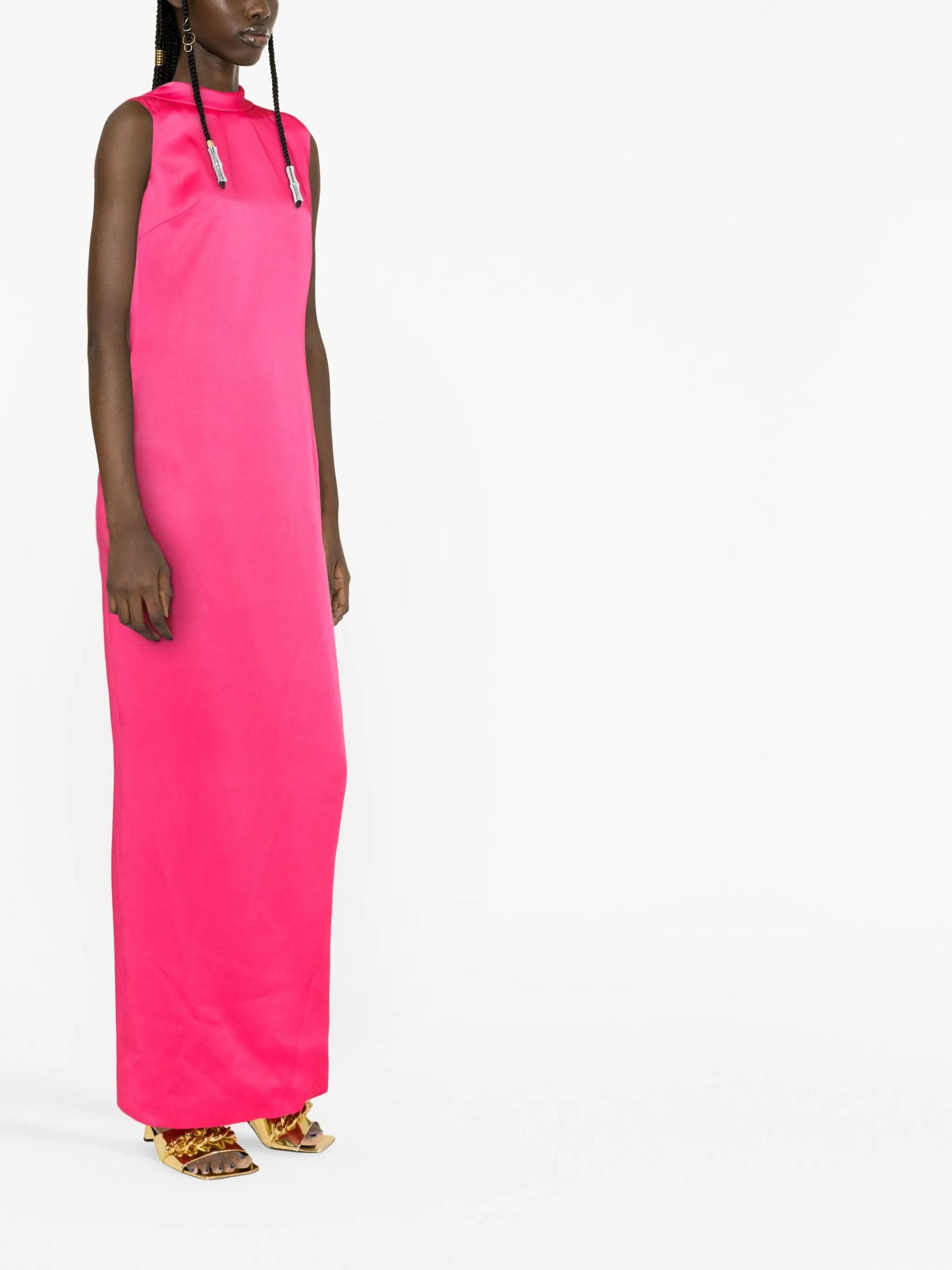 cowl-back gown