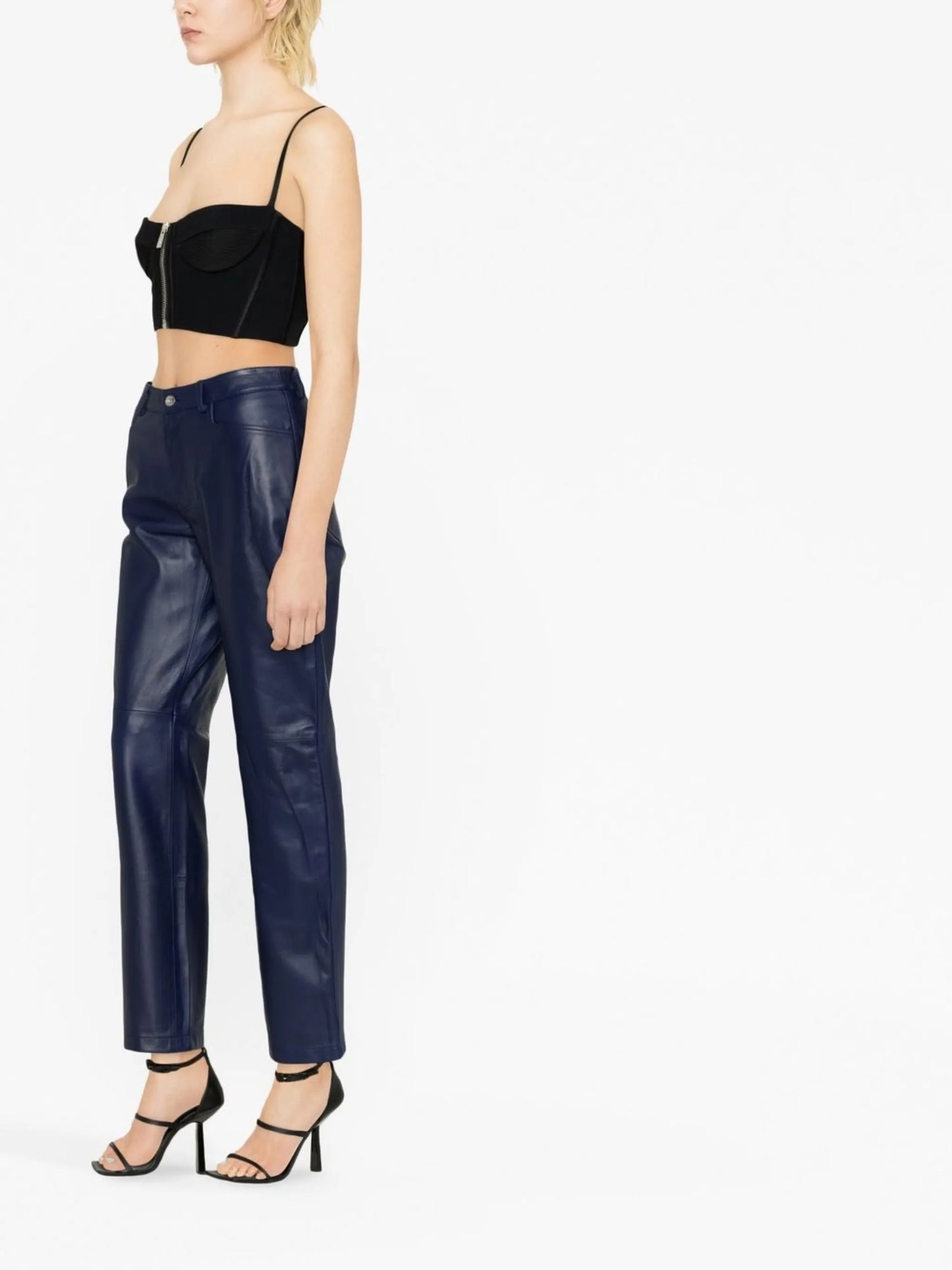 zip-up bustier top