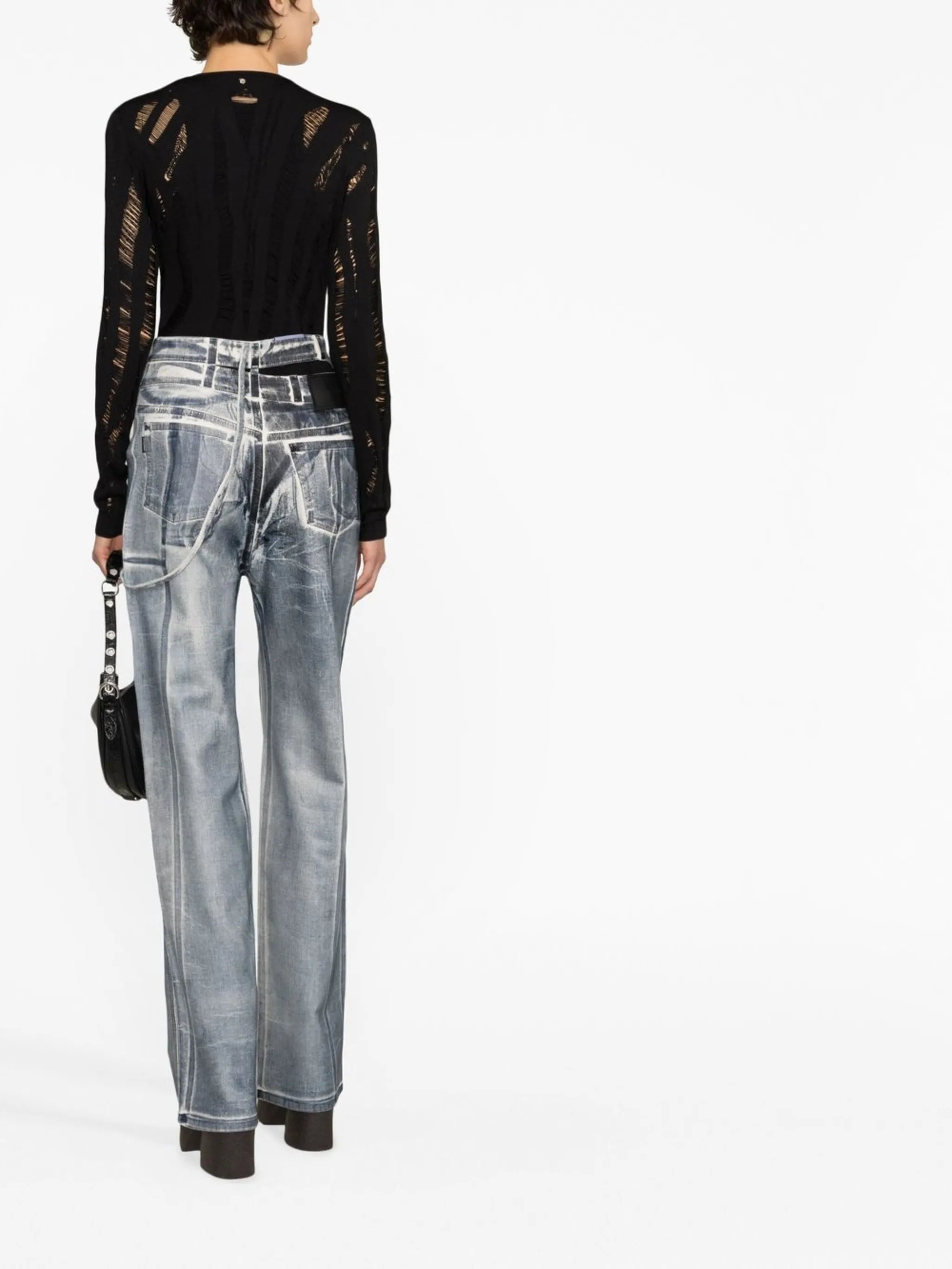 slashed knit jumper