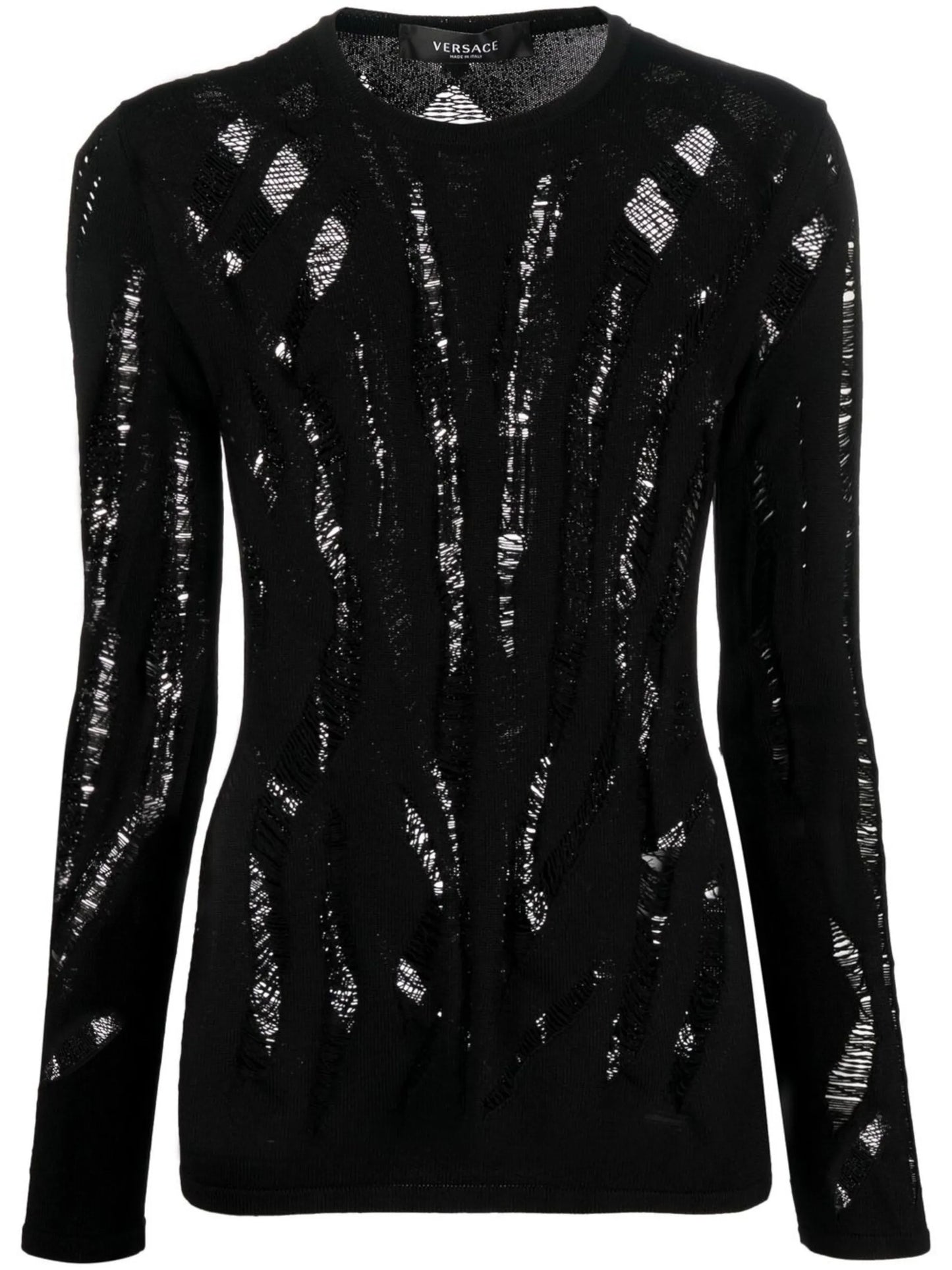 slashed knit jumper