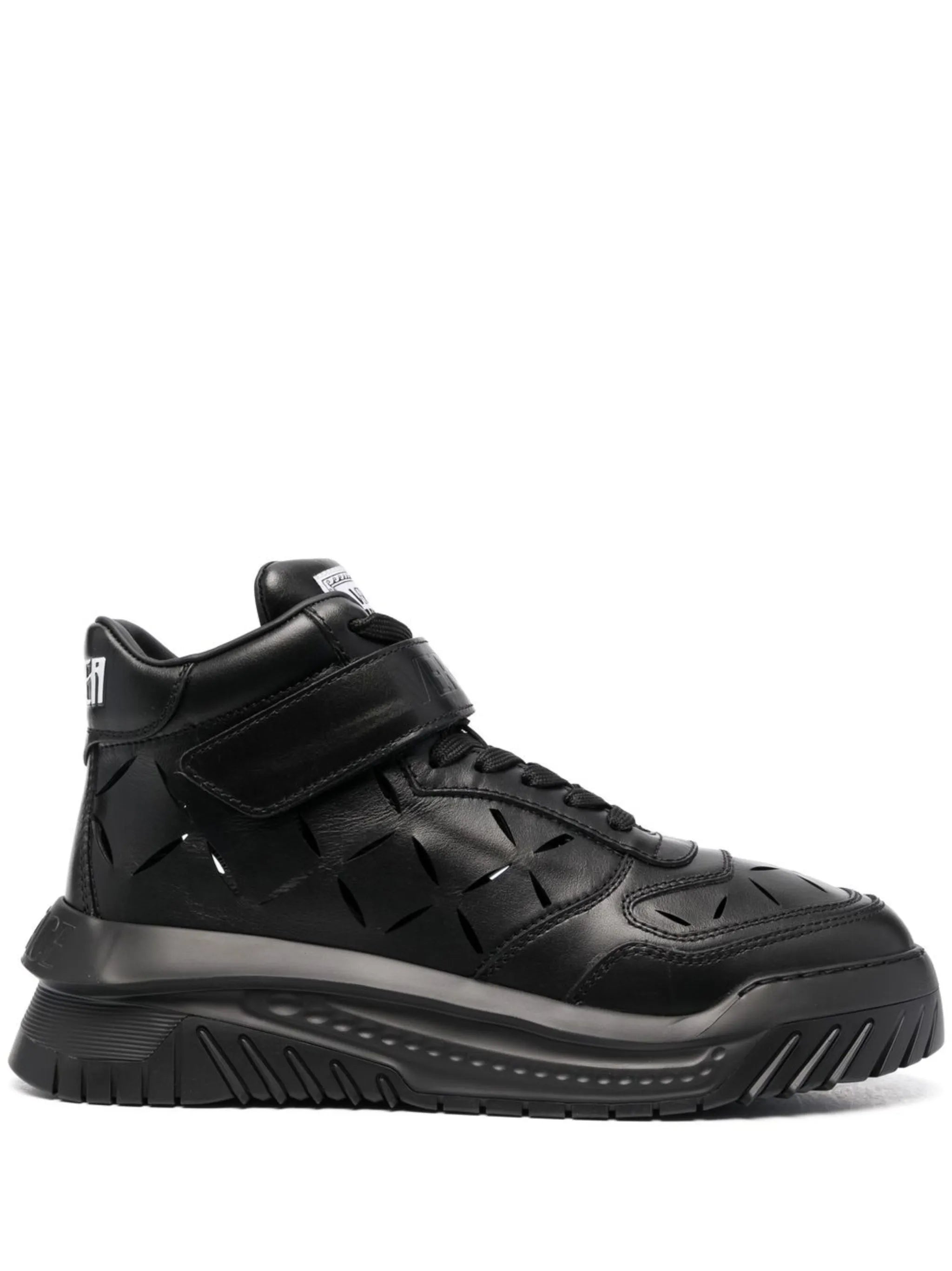 high-top leather sneakers