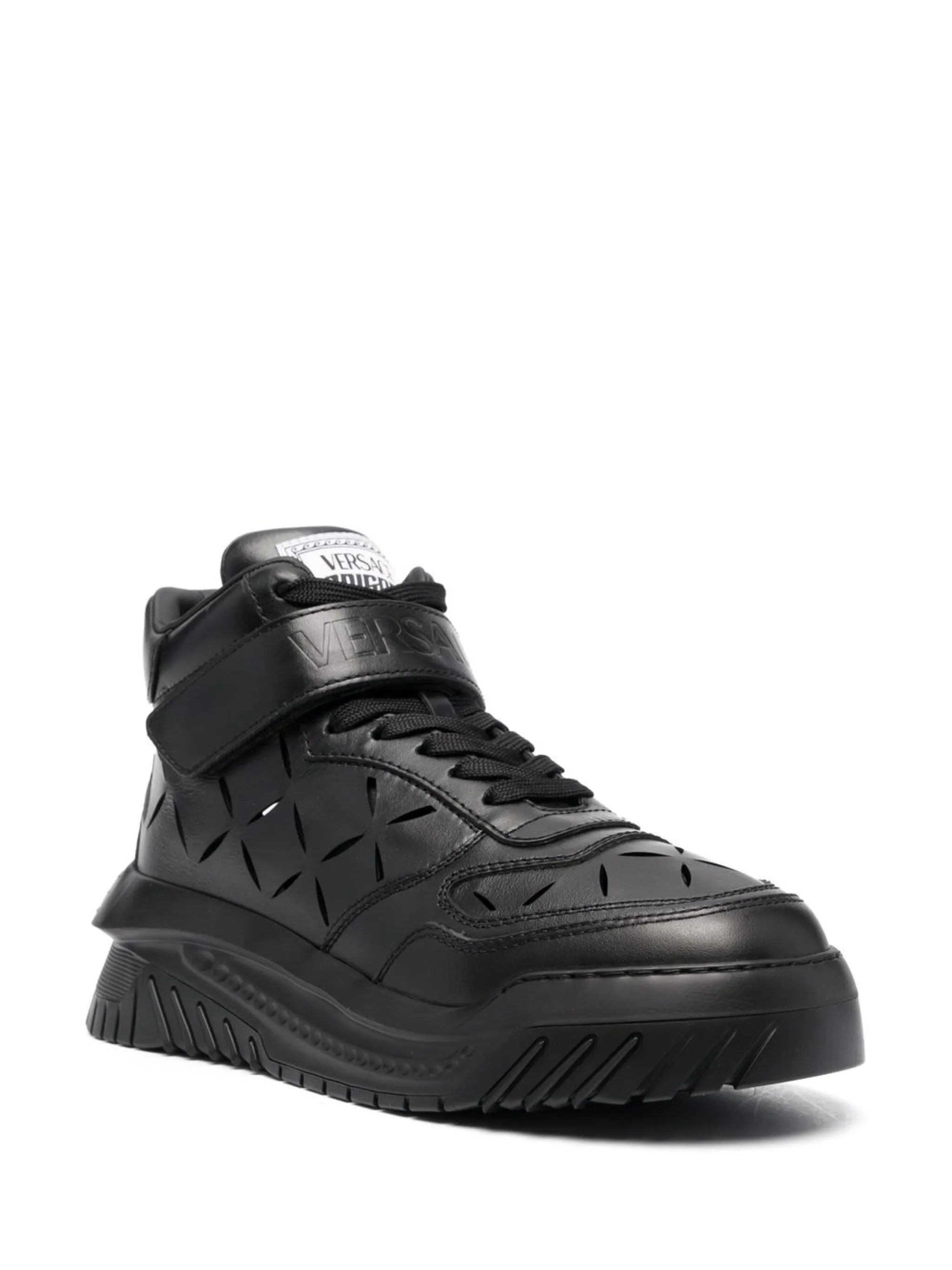high-top leather sneakers