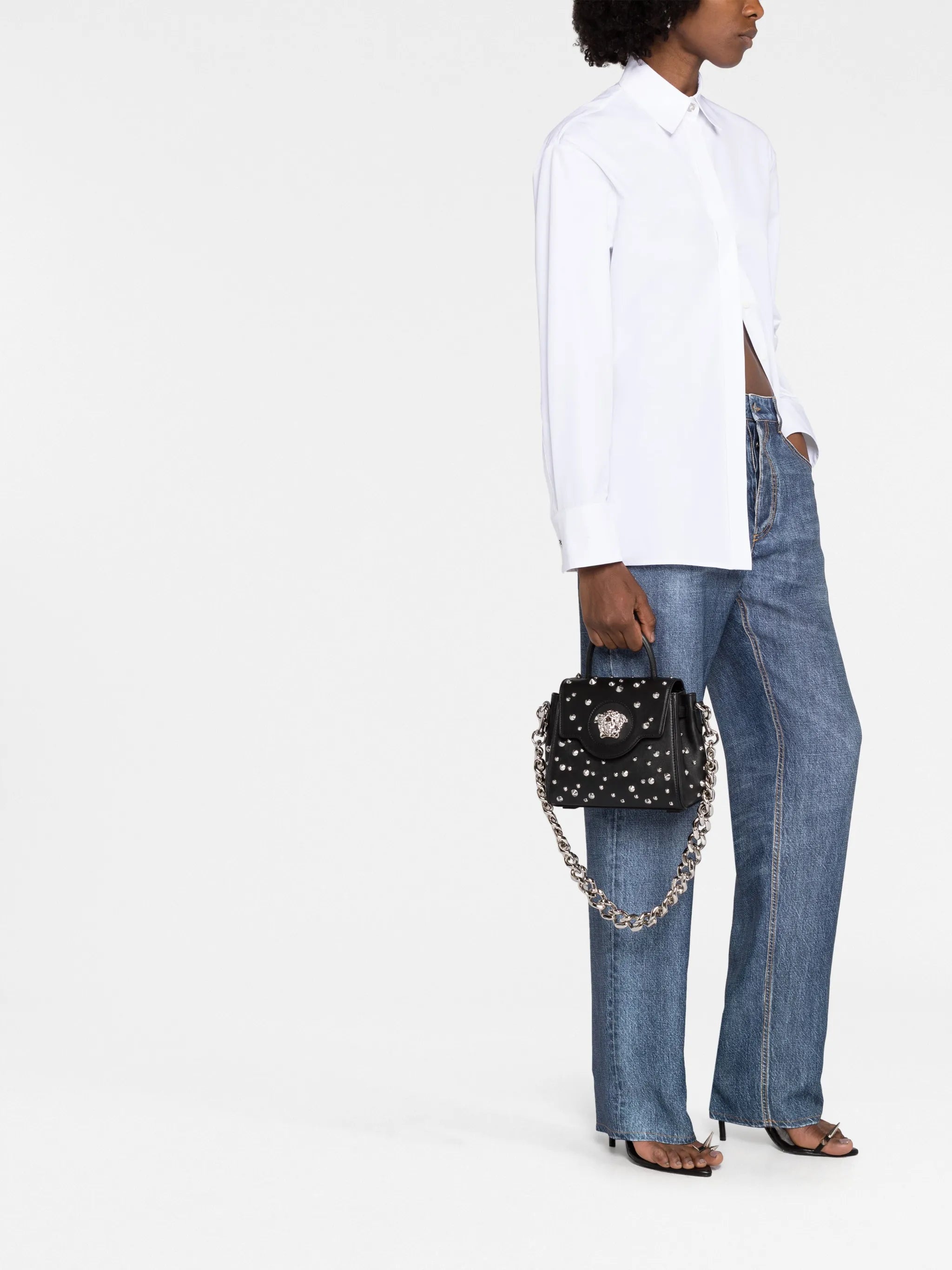 small La Medusa studded top-handle bag