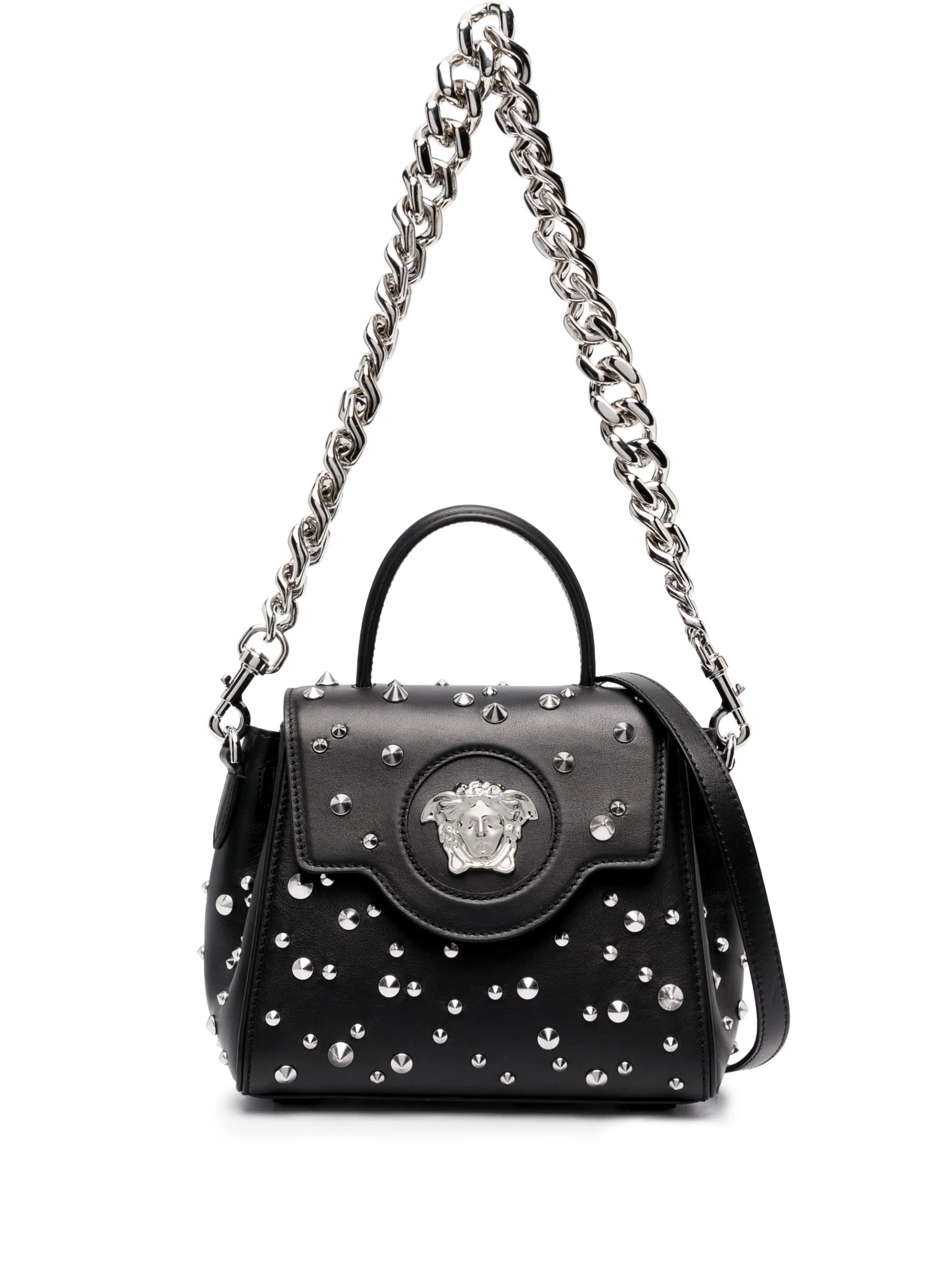 small La Medusa studded top-handle bag