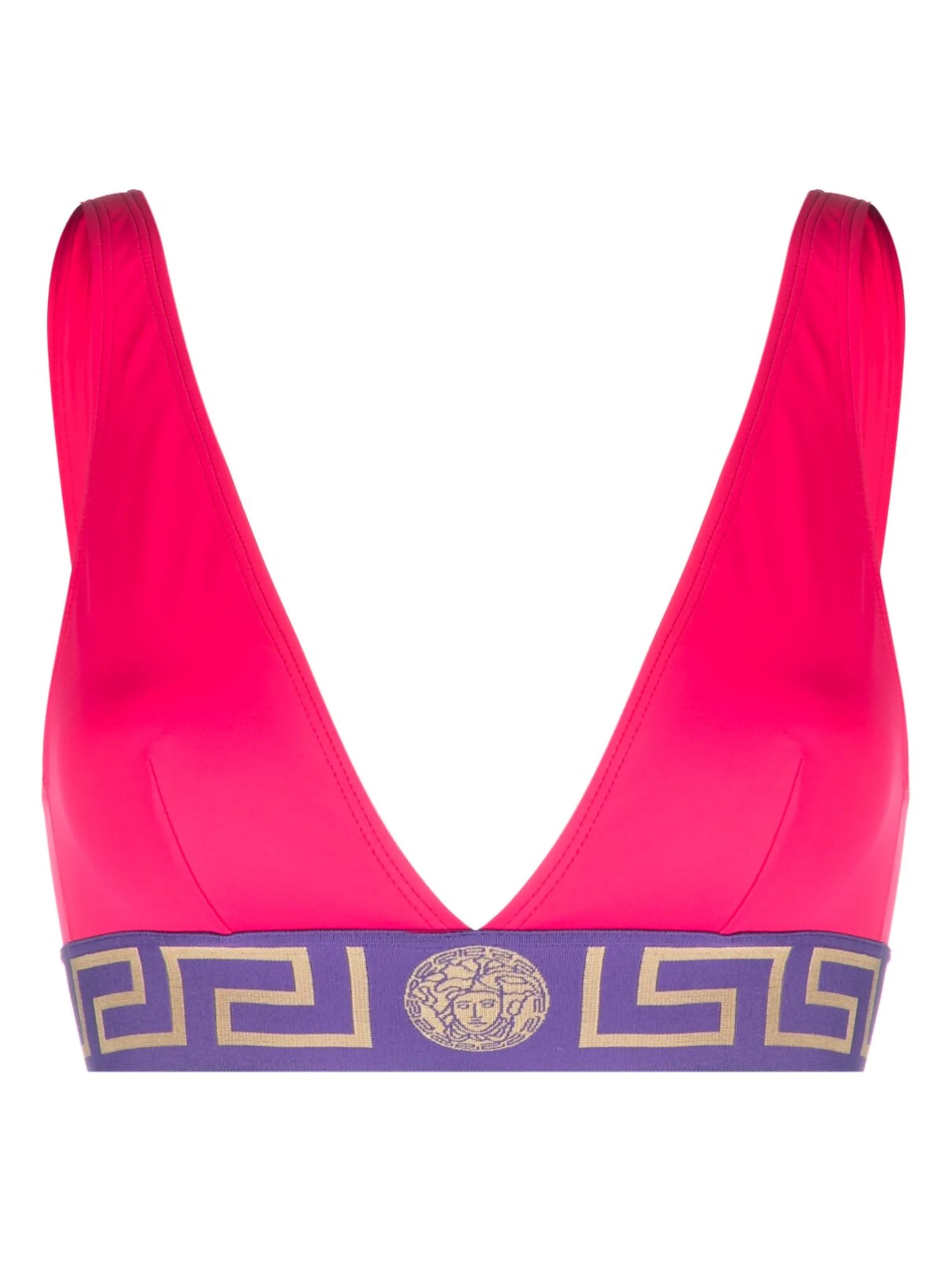 Greca triangle bikini top