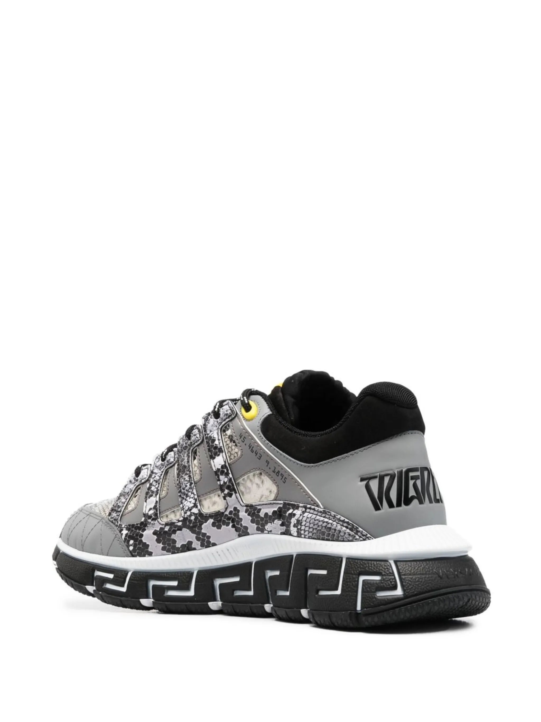 snakeskin-effect low-top sneakers