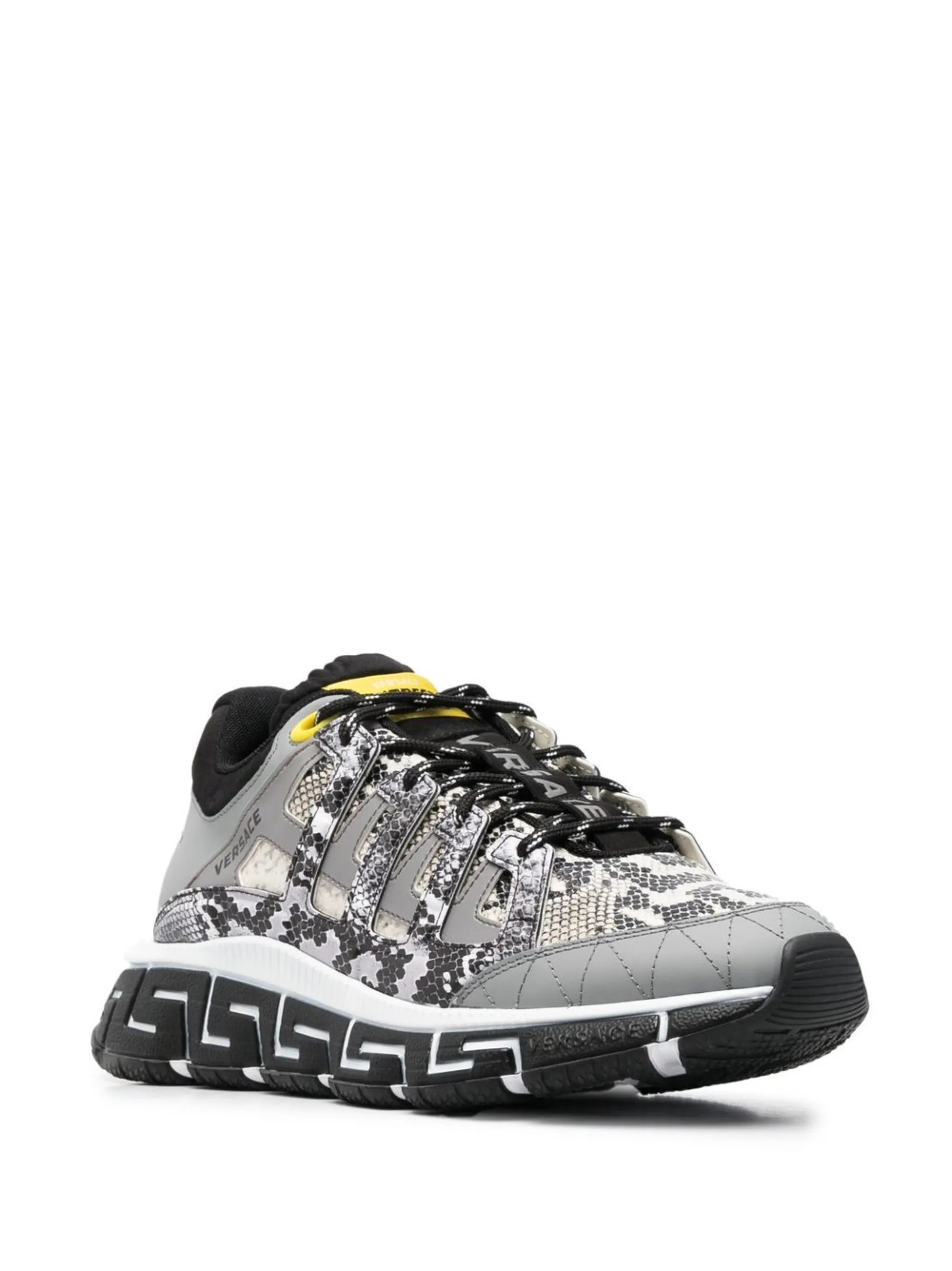 snakeskin-effect low-top sneakers
