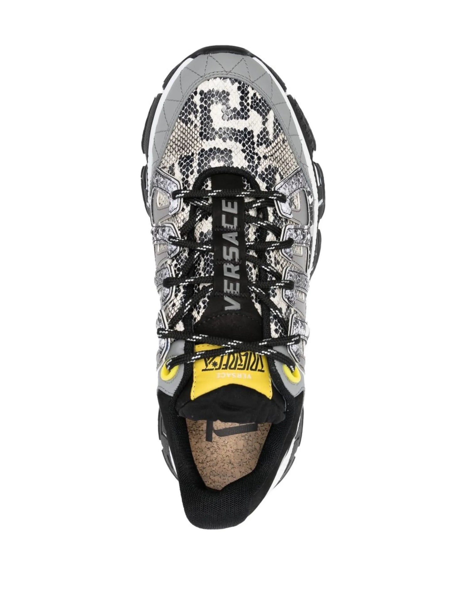 snakeskin-effect low-top sneakers