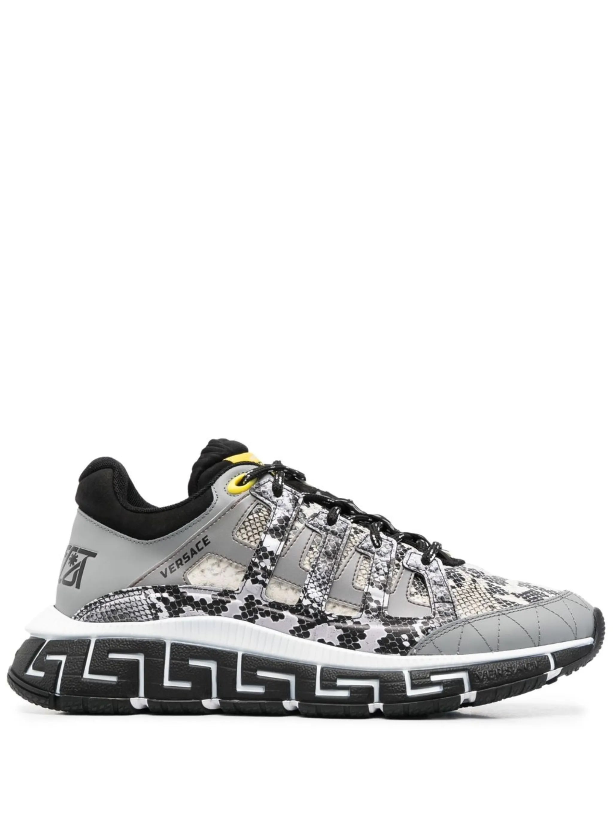 snakeskin-effect low-top sneakers
