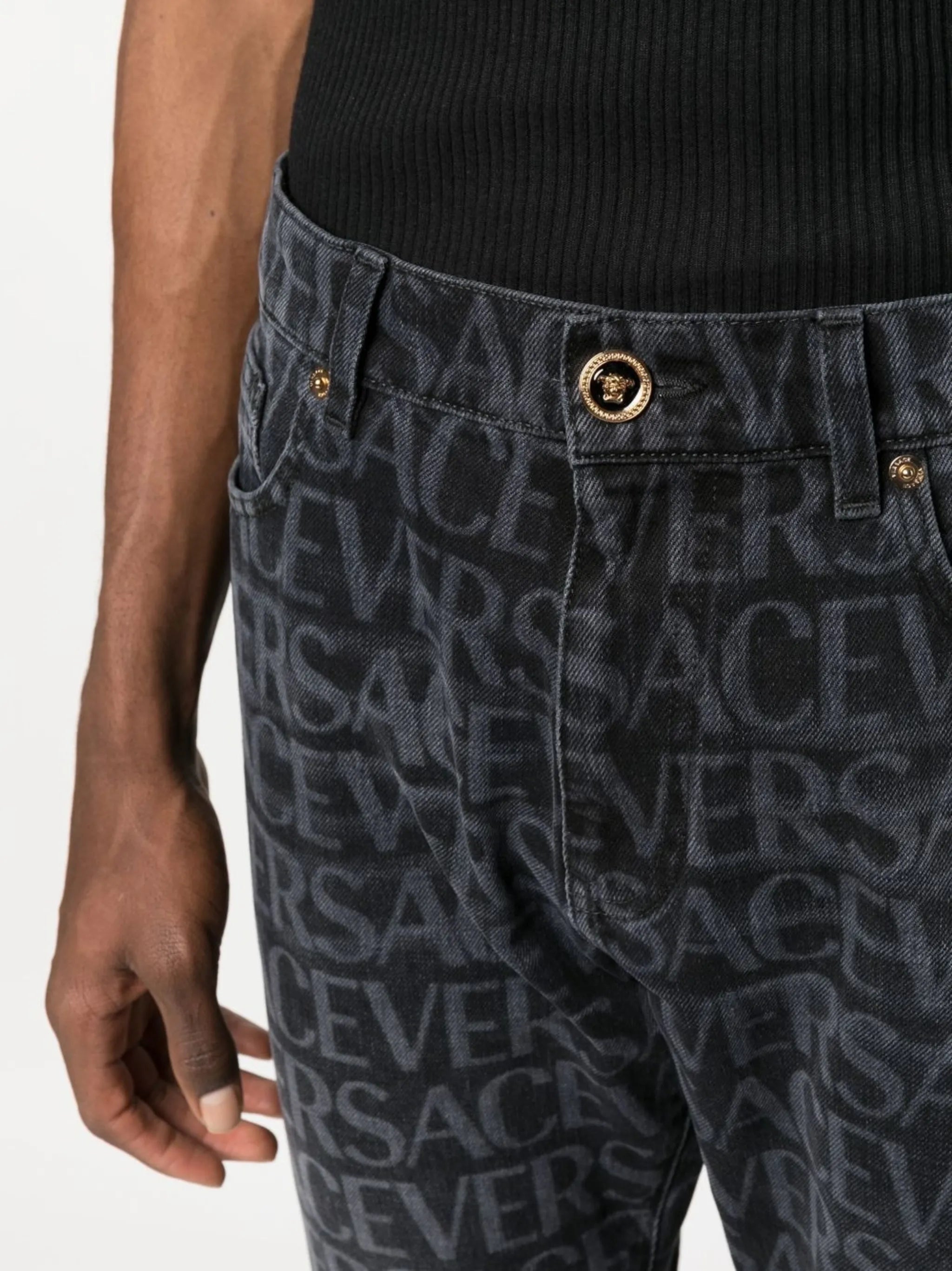 Versace Allover straight-leg jeans
