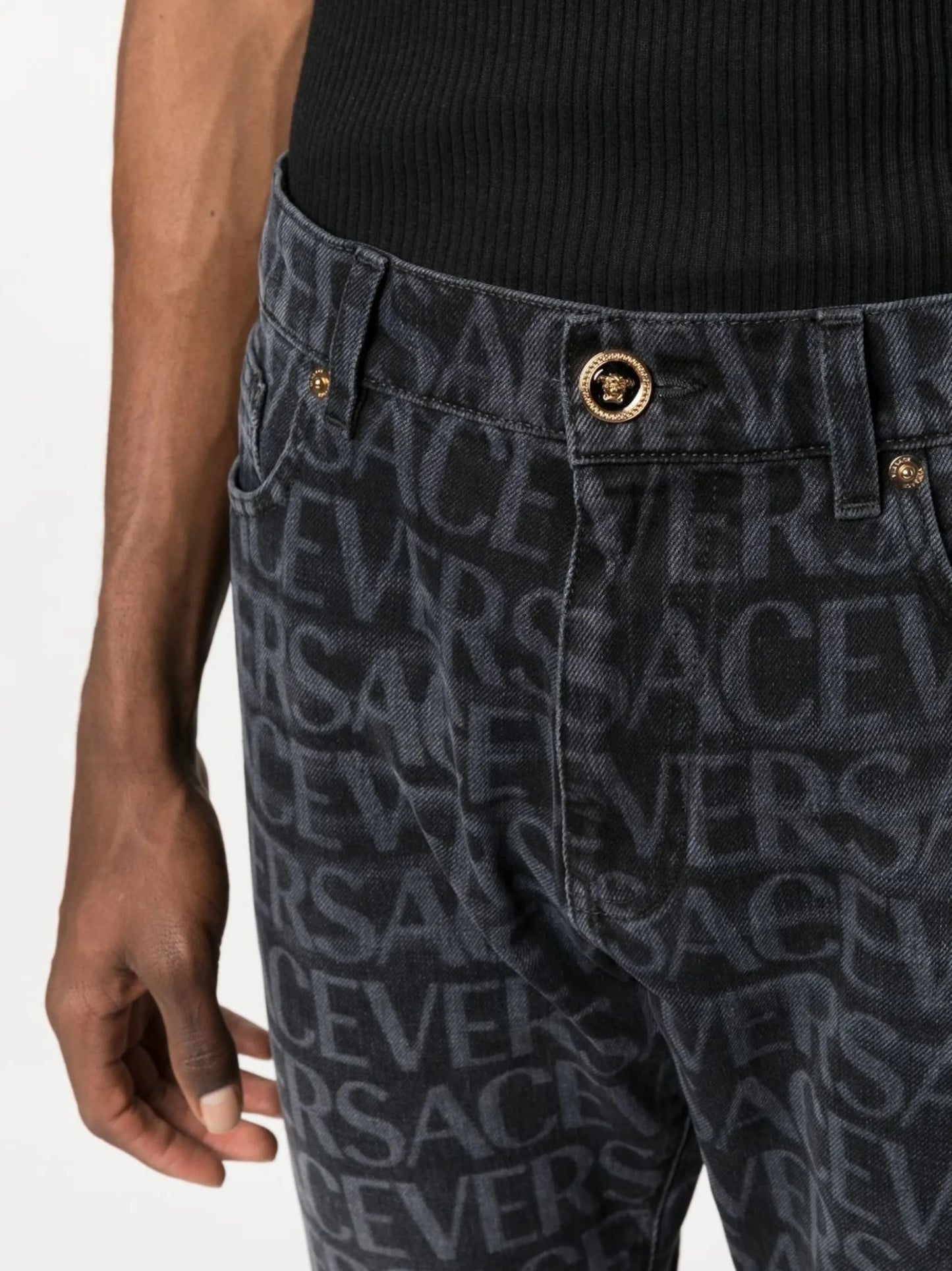 Versace Allover straight-leg jeans