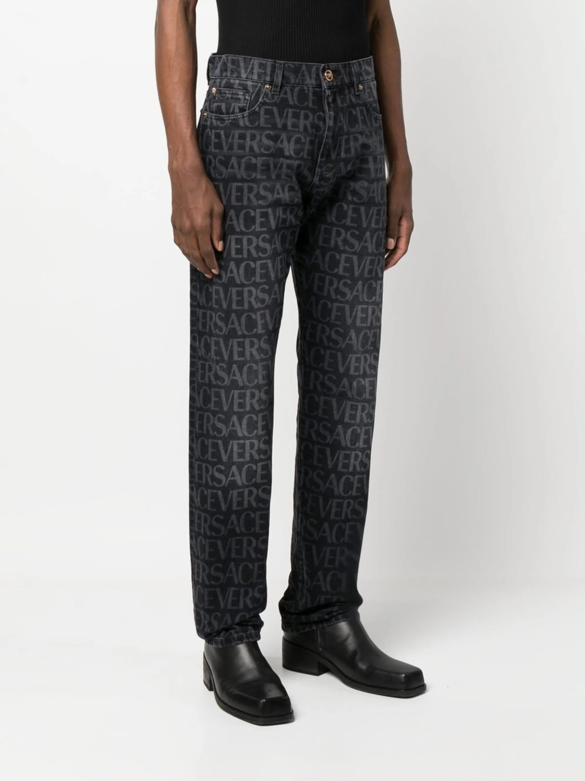 Versace Allover straight-leg jeans