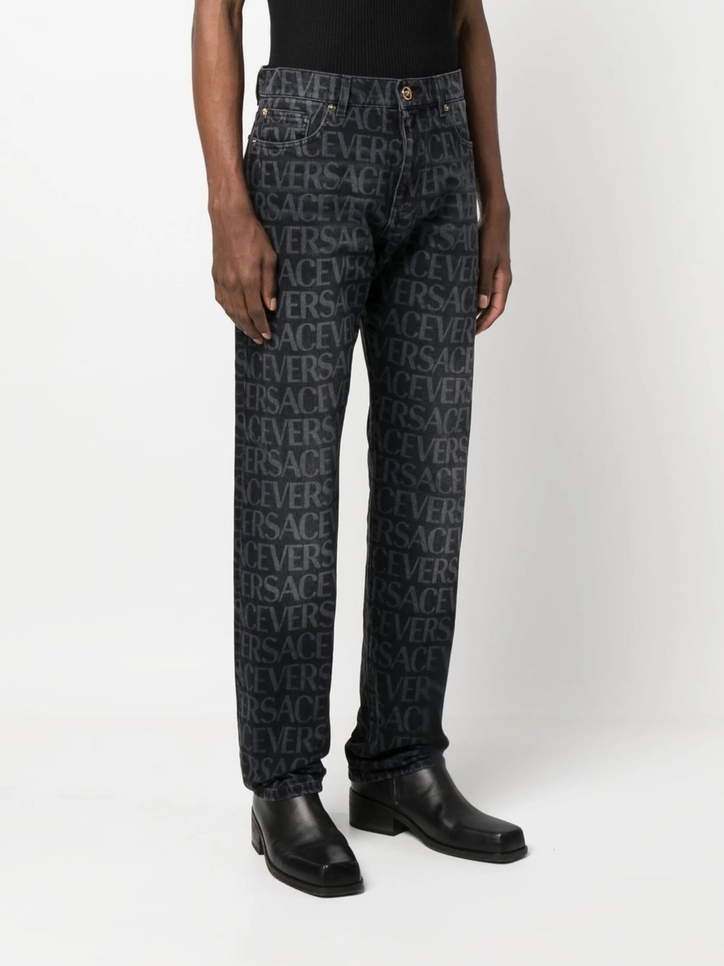 Versace Allover straight-leg jeans